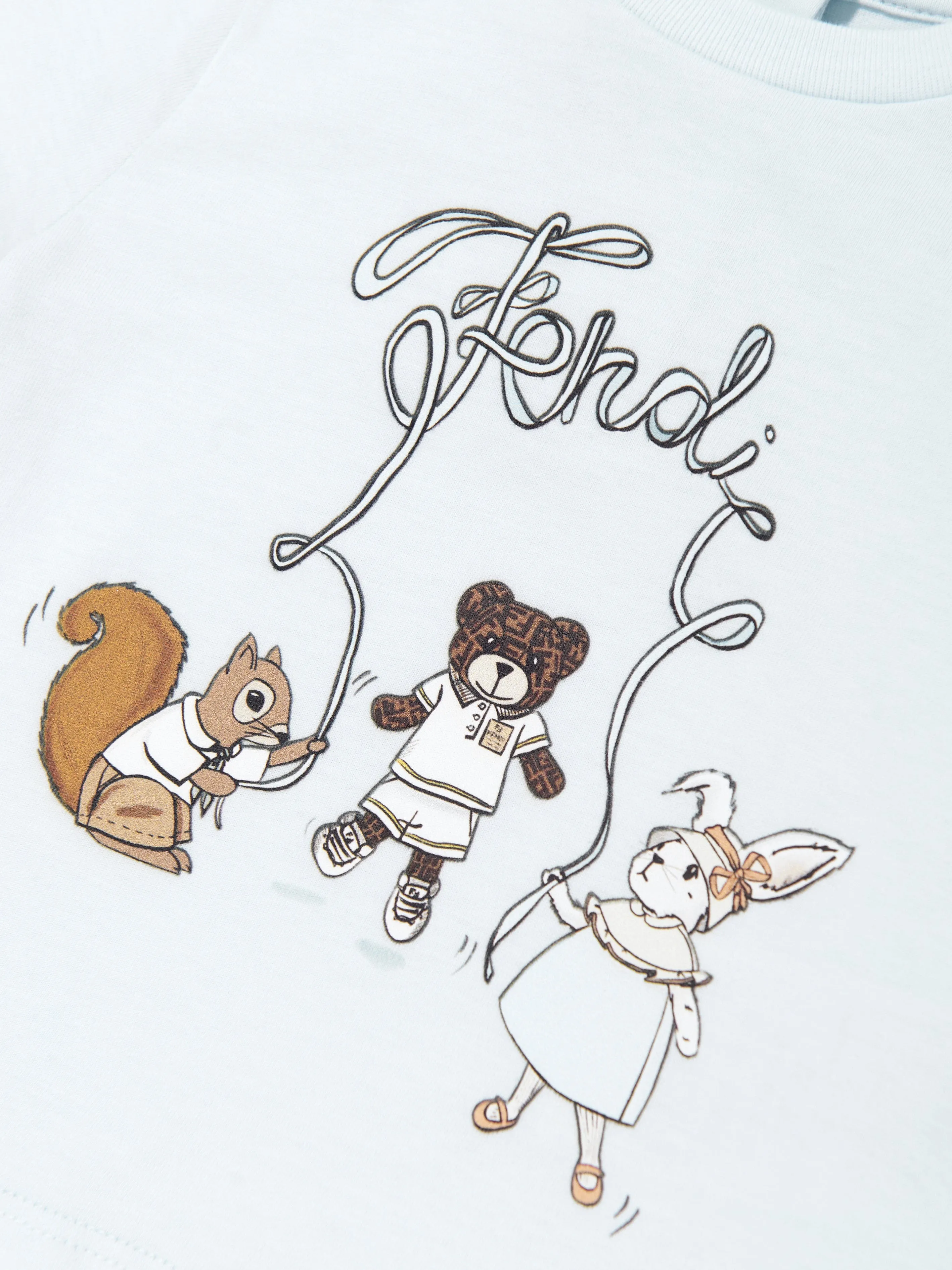 Baby-Tier-Logo T-Shirt in Blau