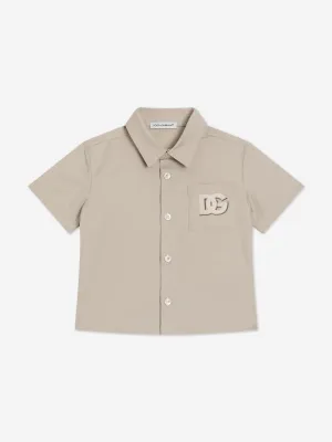 Logo-Shirt für Babyjungen in Beige