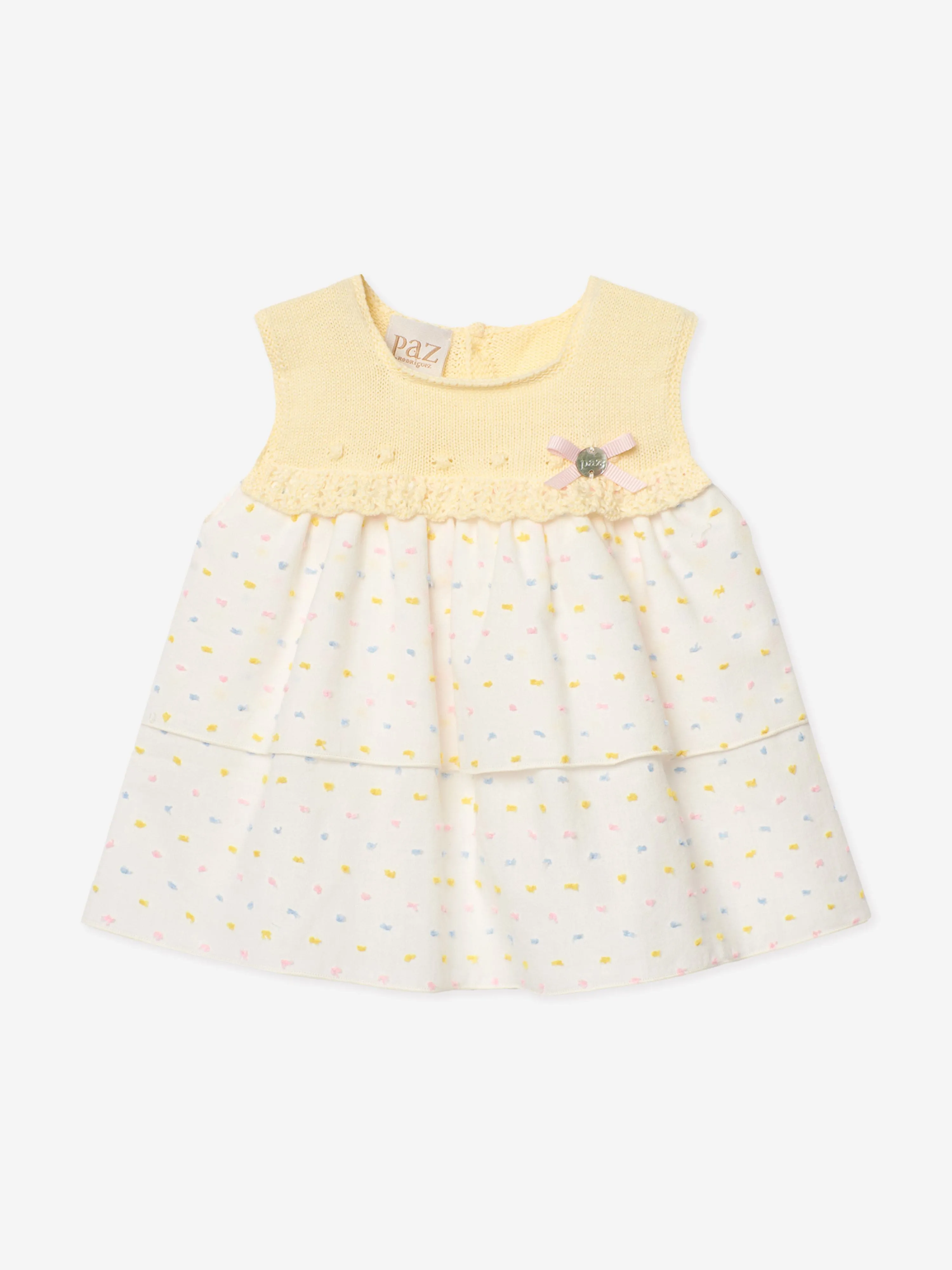 Baby-Mädchen Kleid und Bloomers-Set in Gelb