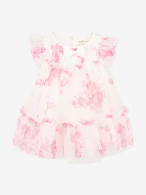Rosenknospen-Rosentüllkleid für Babygirls in Rosa