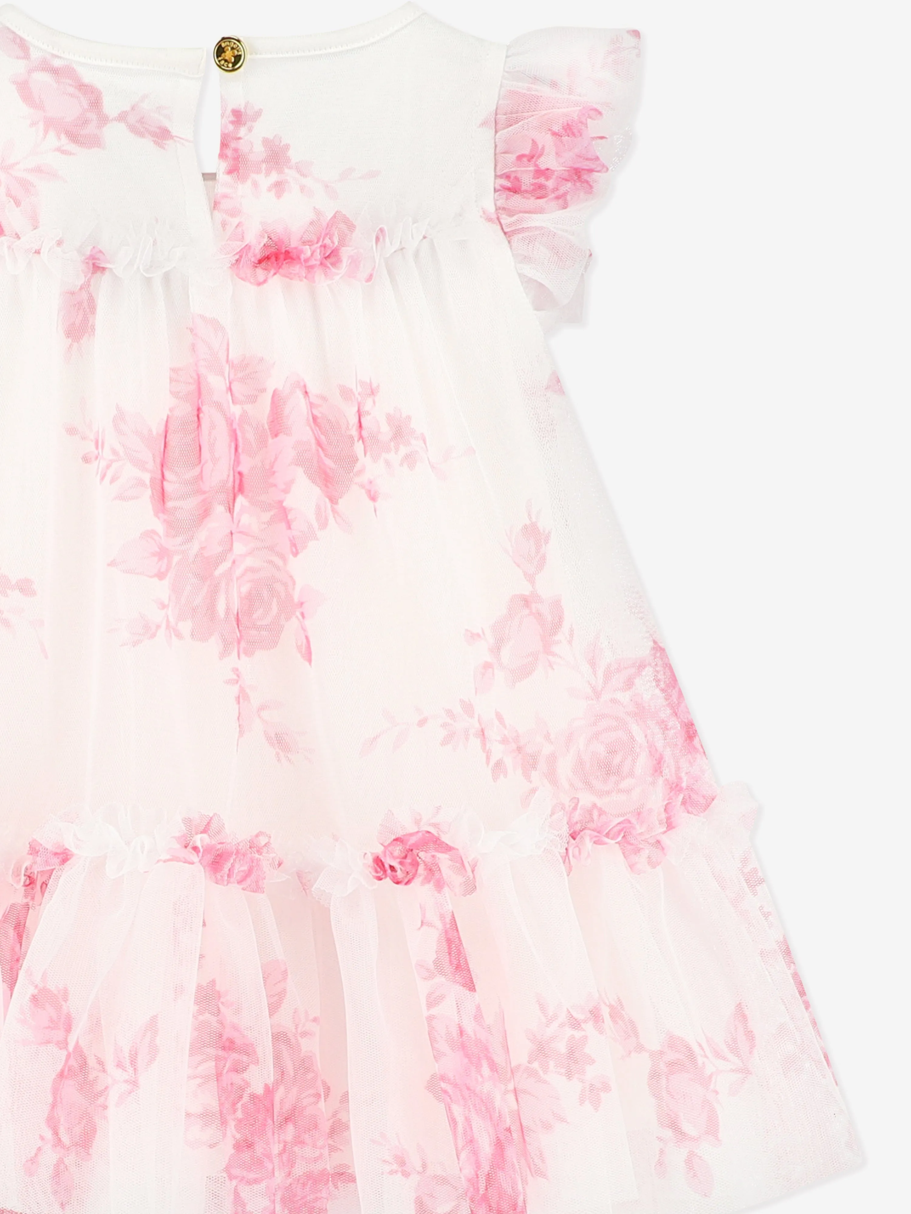 Rosenknospen-Rosentüllkleid für Babygirls in Rosa
