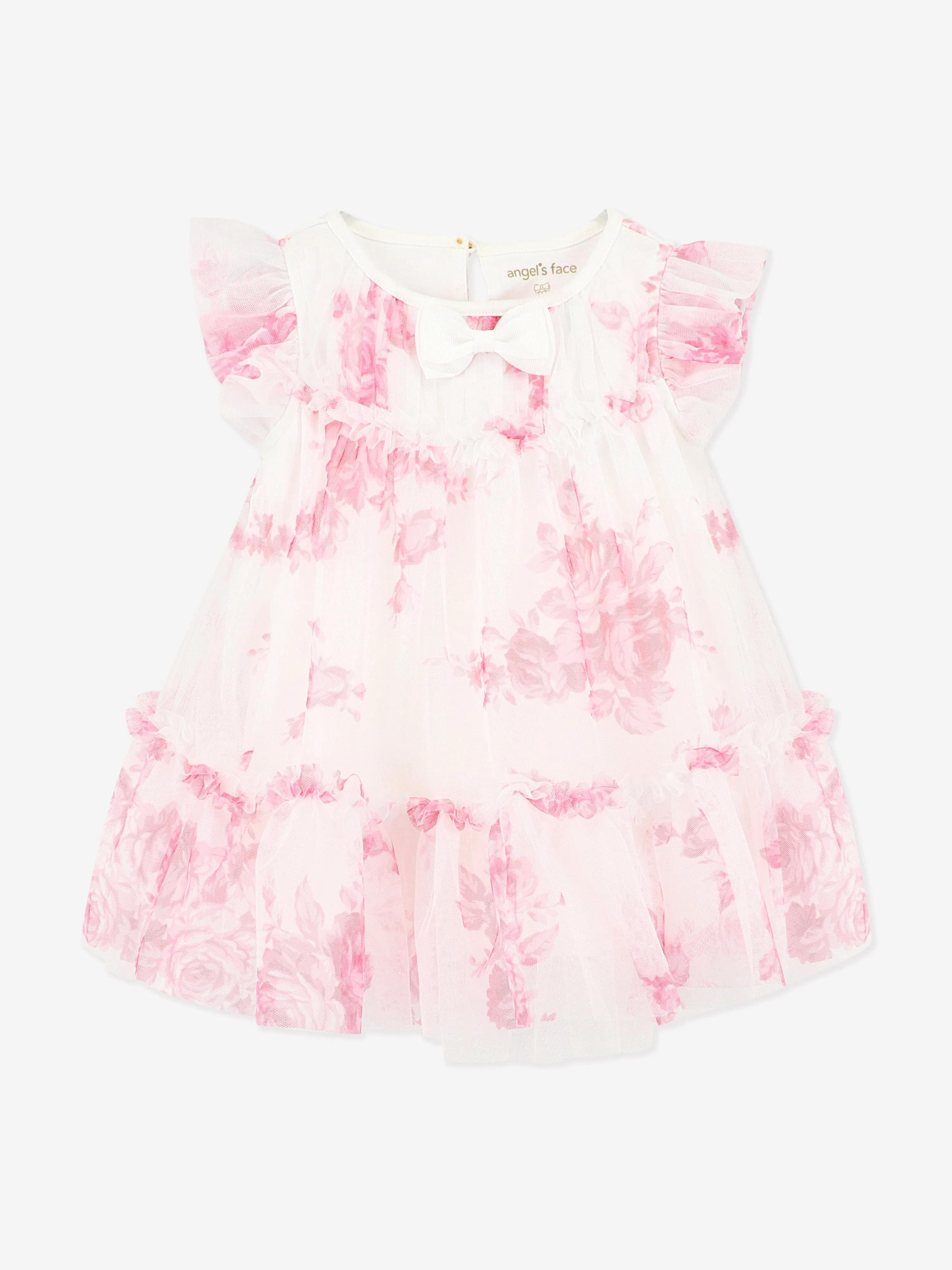 Rosenknospen-Rosentüllkleid für Babygirls in Rosa