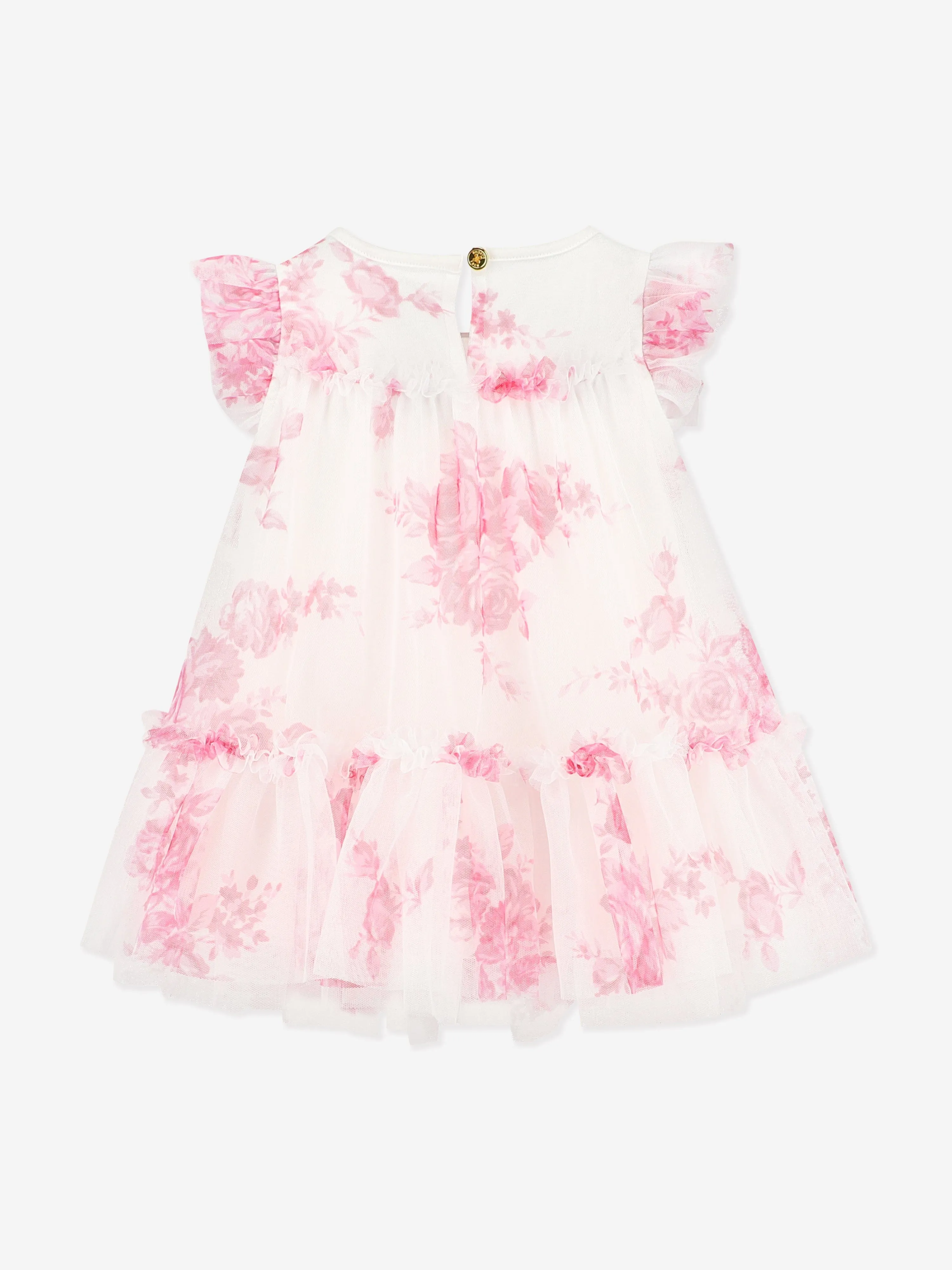 Rosenknospen-Rosentüllkleid für Babygirls in Rosa