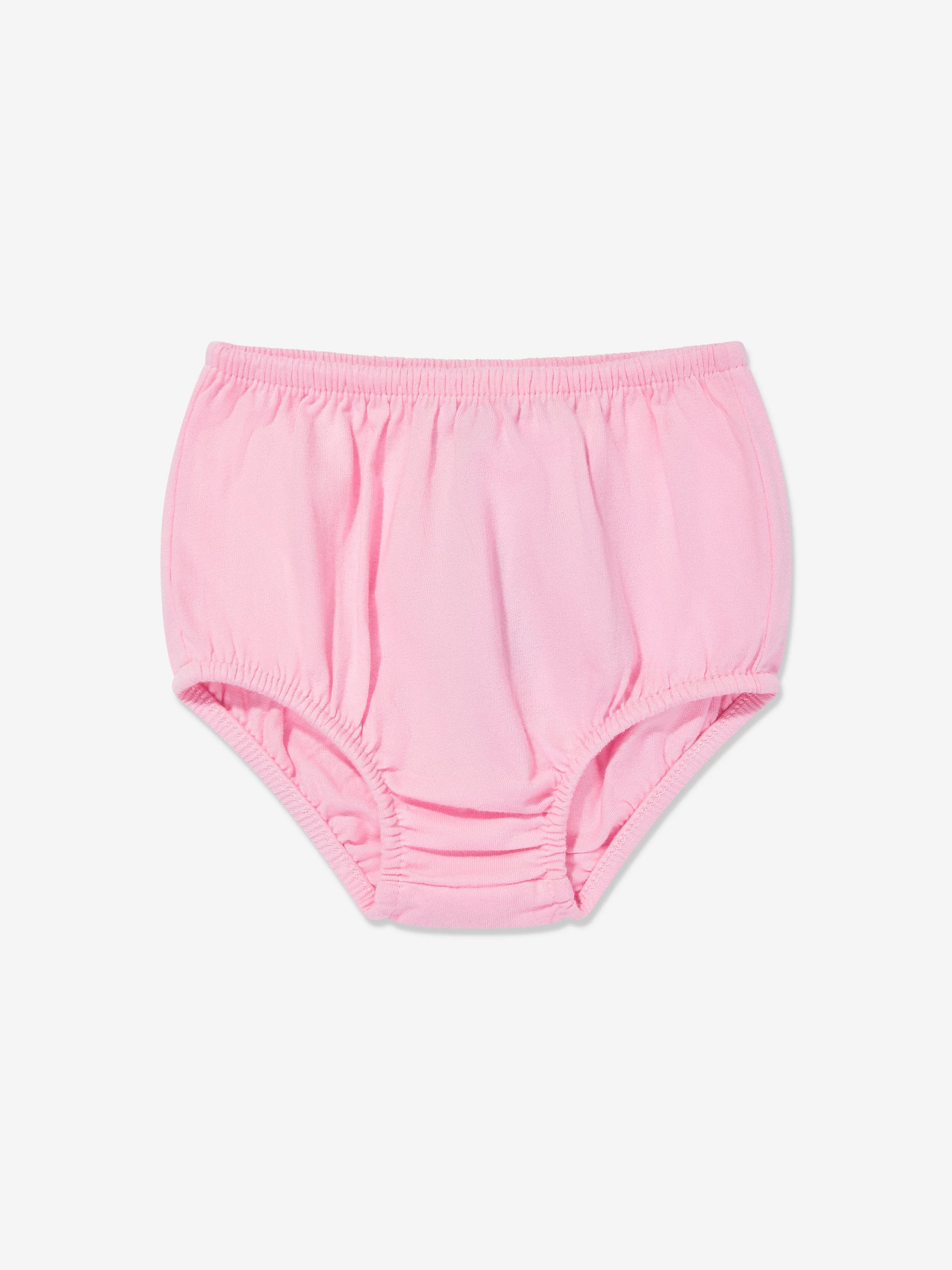 Gestreiftes Jersey-Kleid mit Bloomers in Rosa für Baby-Mädchen