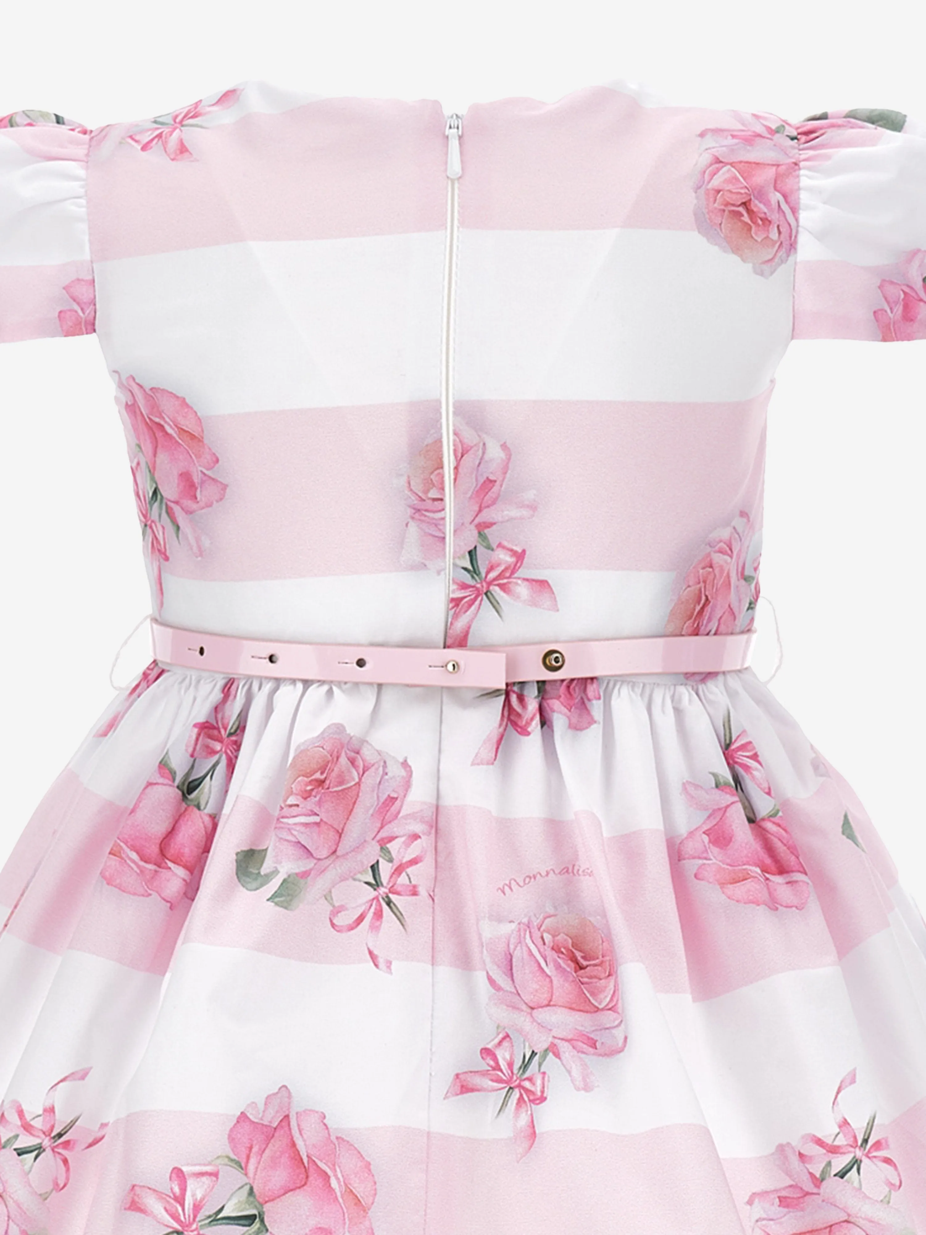 Rosa gestreiftes Rosenkleid für Babygirls