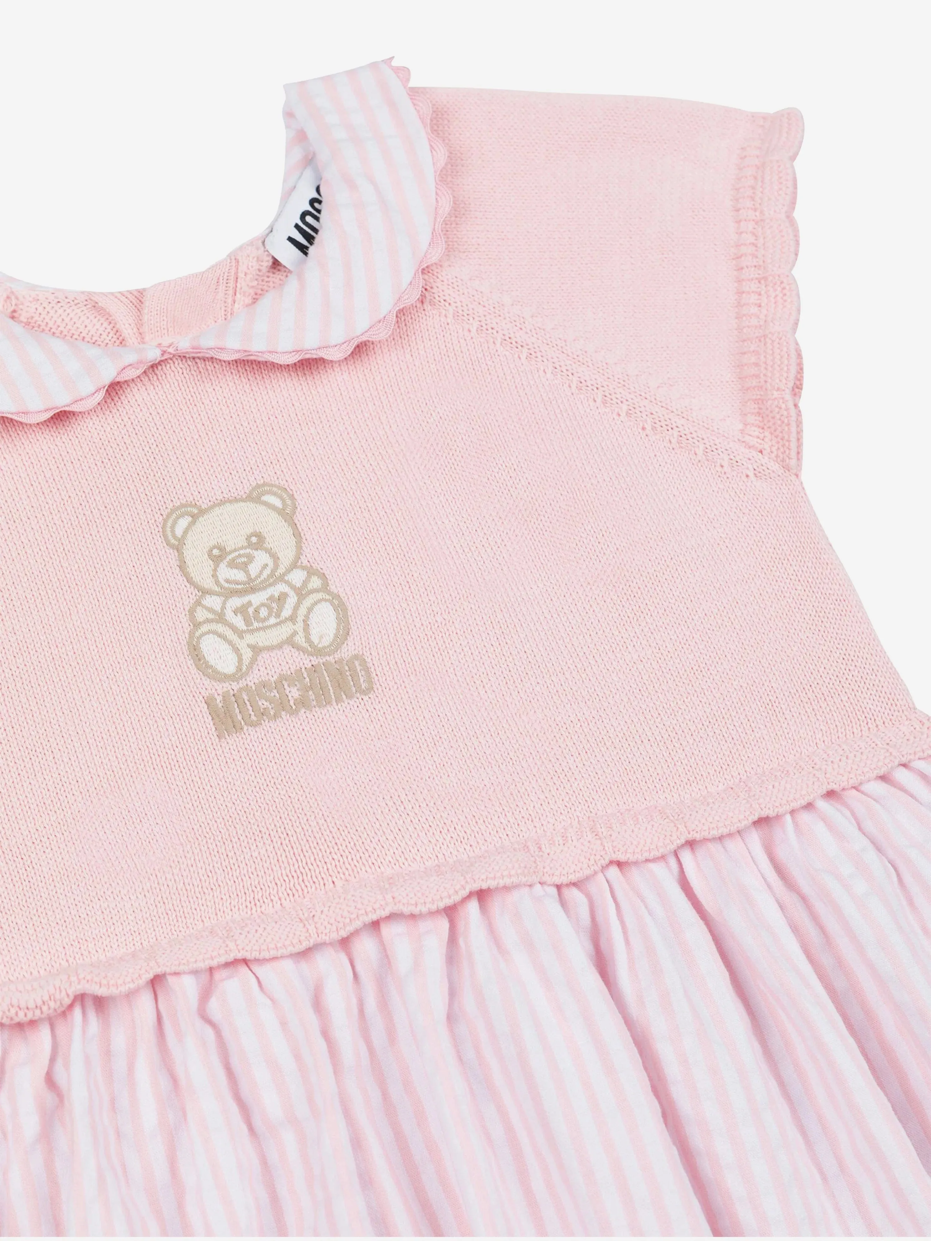Rosa gestreiftes Teddybär-Kleid für Baby-Mädchen