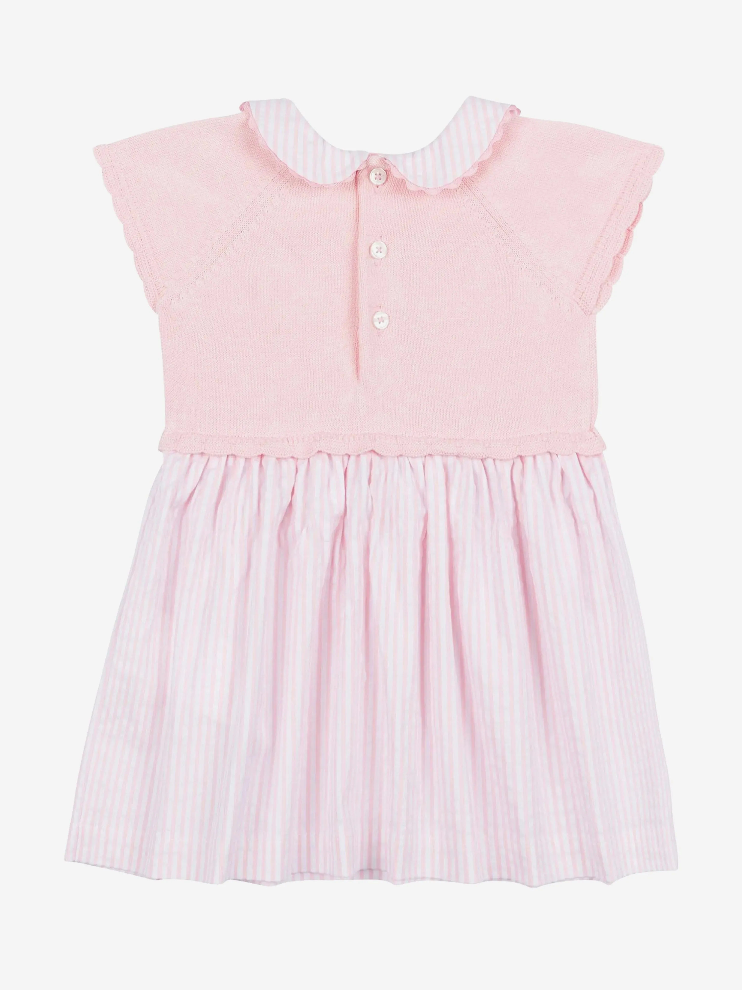 Rosa gestreiftes Teddybär-Kleid für Baby-Mädchen