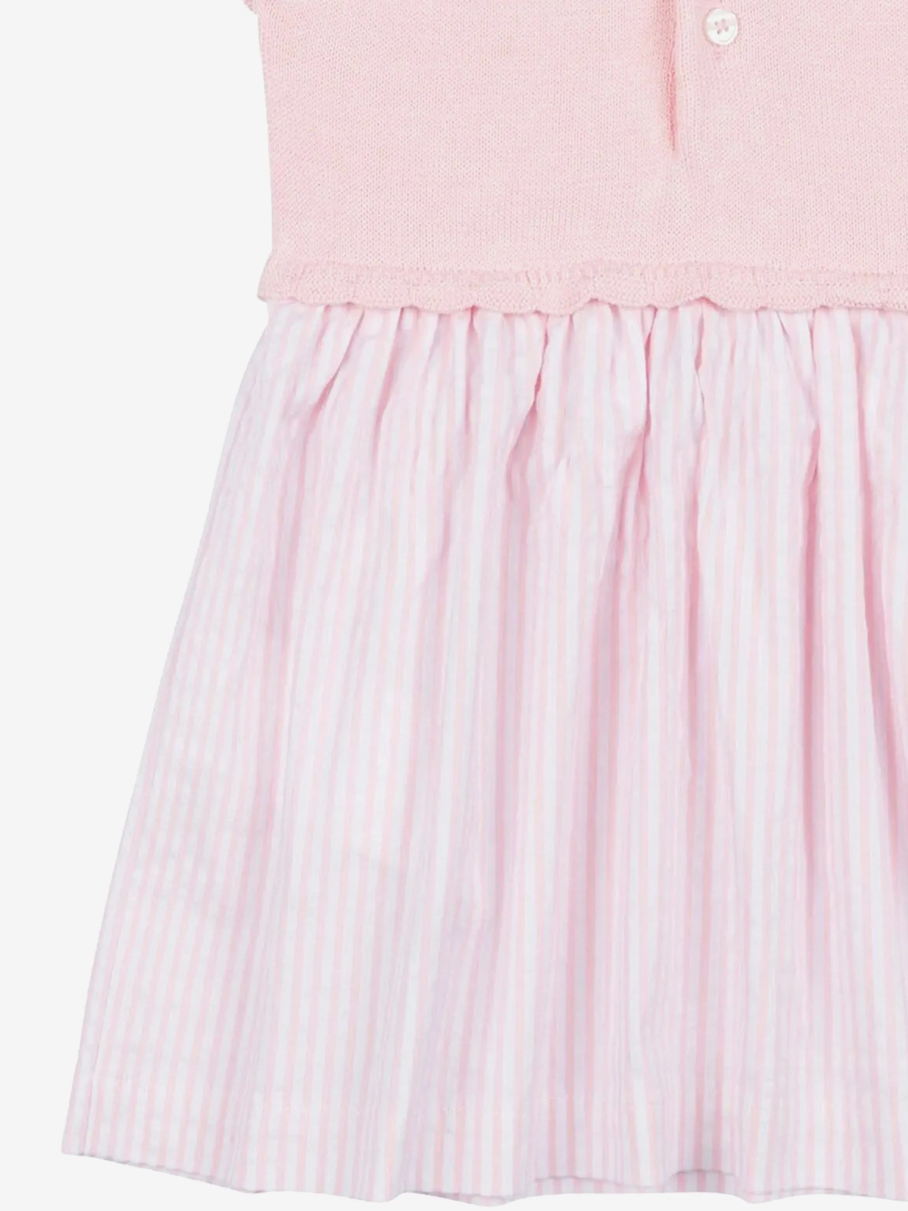 Rosa gestreiftes Teddybär-Kleid für Baby-Mädchen