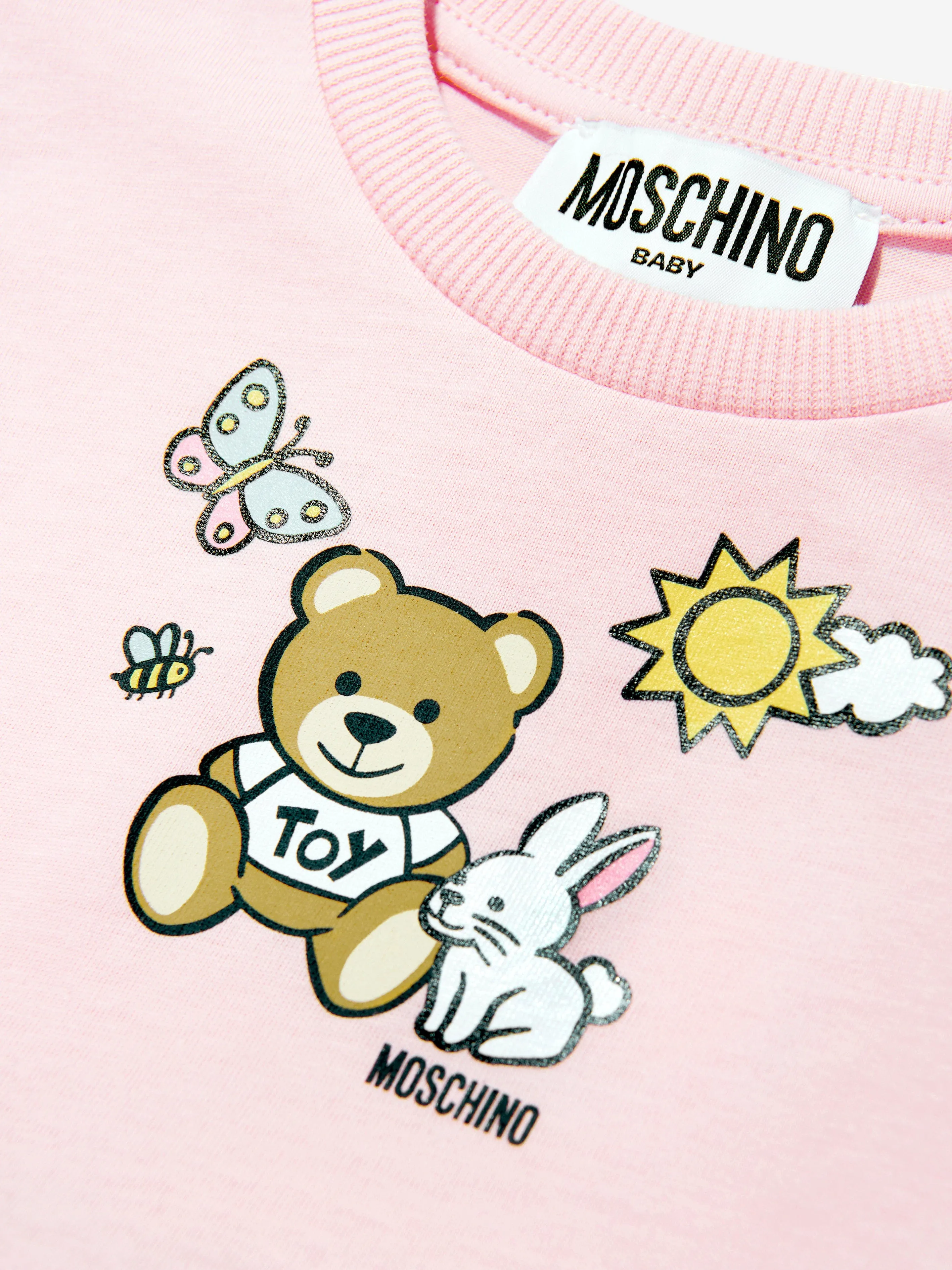 Rosa Teddybär-Skaterkleid für Baby-Mädchen