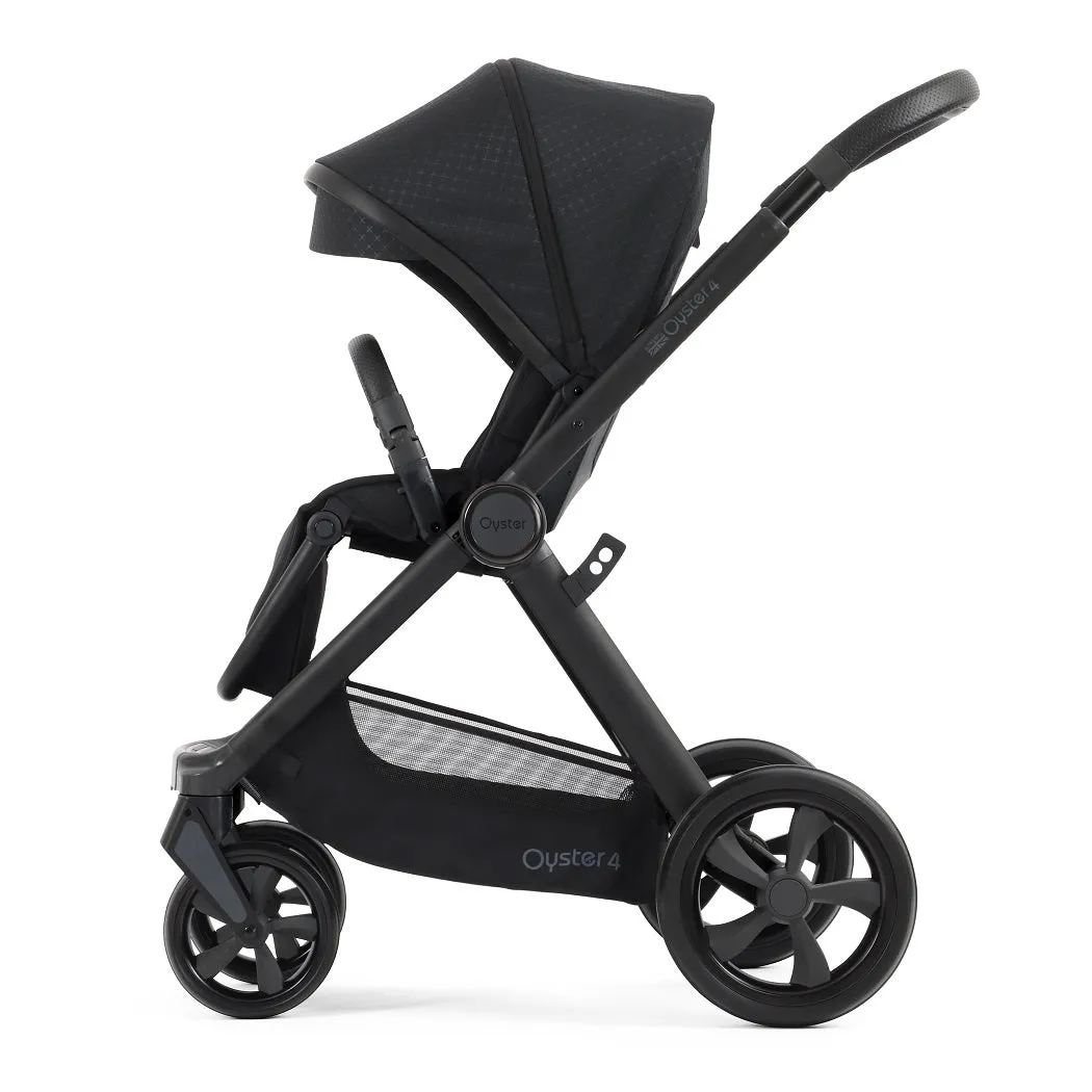 BabyStyle Oyster 4 LUXURY Bundle - 7-teilig - Rabenschwarz - mit Maxi-Cosi CabrioFix