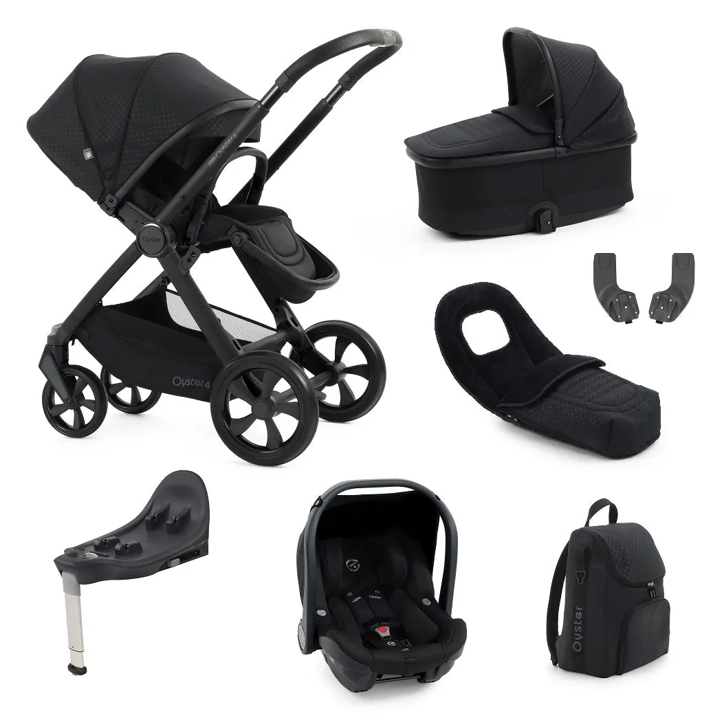 BabyStyle Oyster 4 LUXURY Bundle - 7-teilig - Rabenschwarz