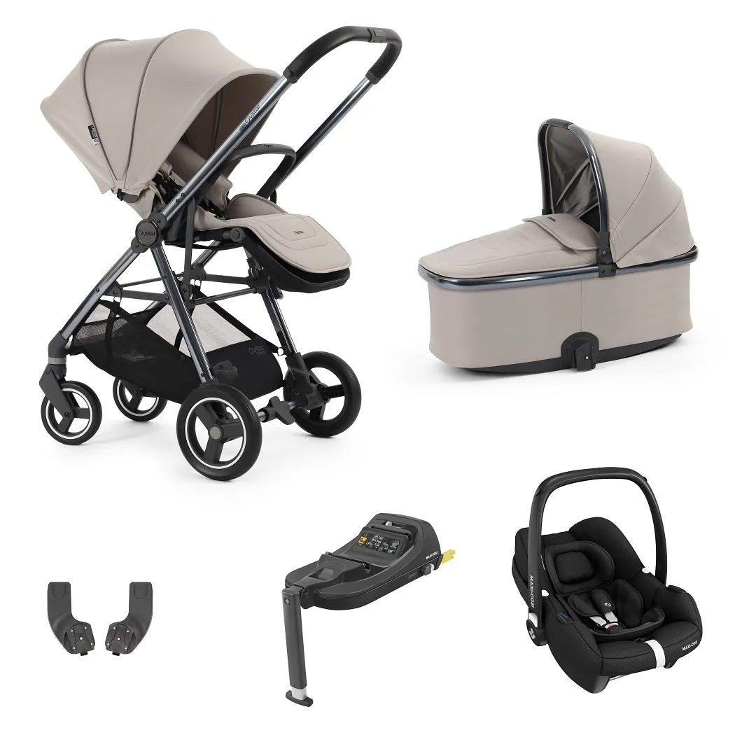 BabyStyle Oyster Gravity  5-teiliges CabrioFix Bundle - Stein