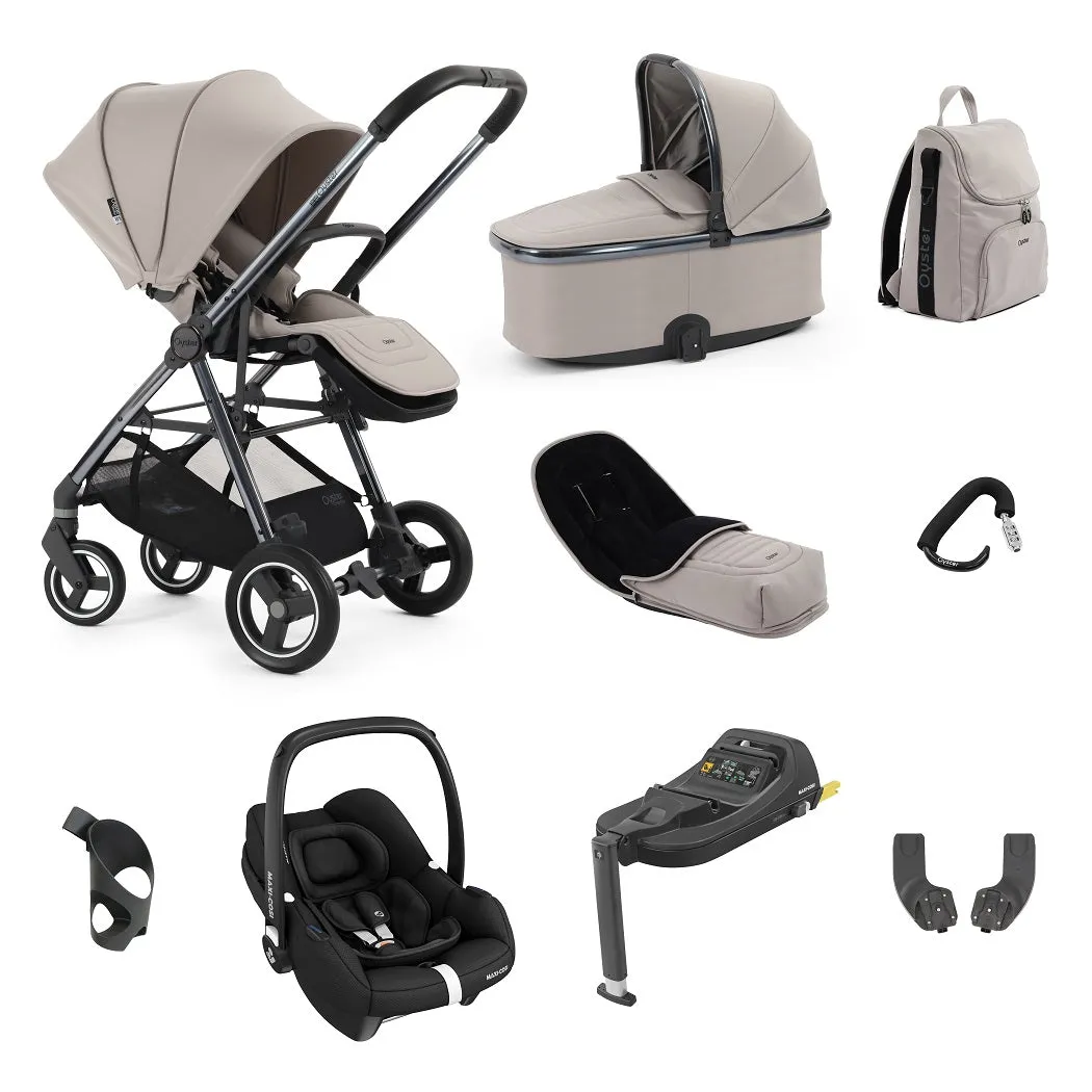 BabyStyle Oyster Gravity  9-teiliges CabrioFix Bundle - Stein