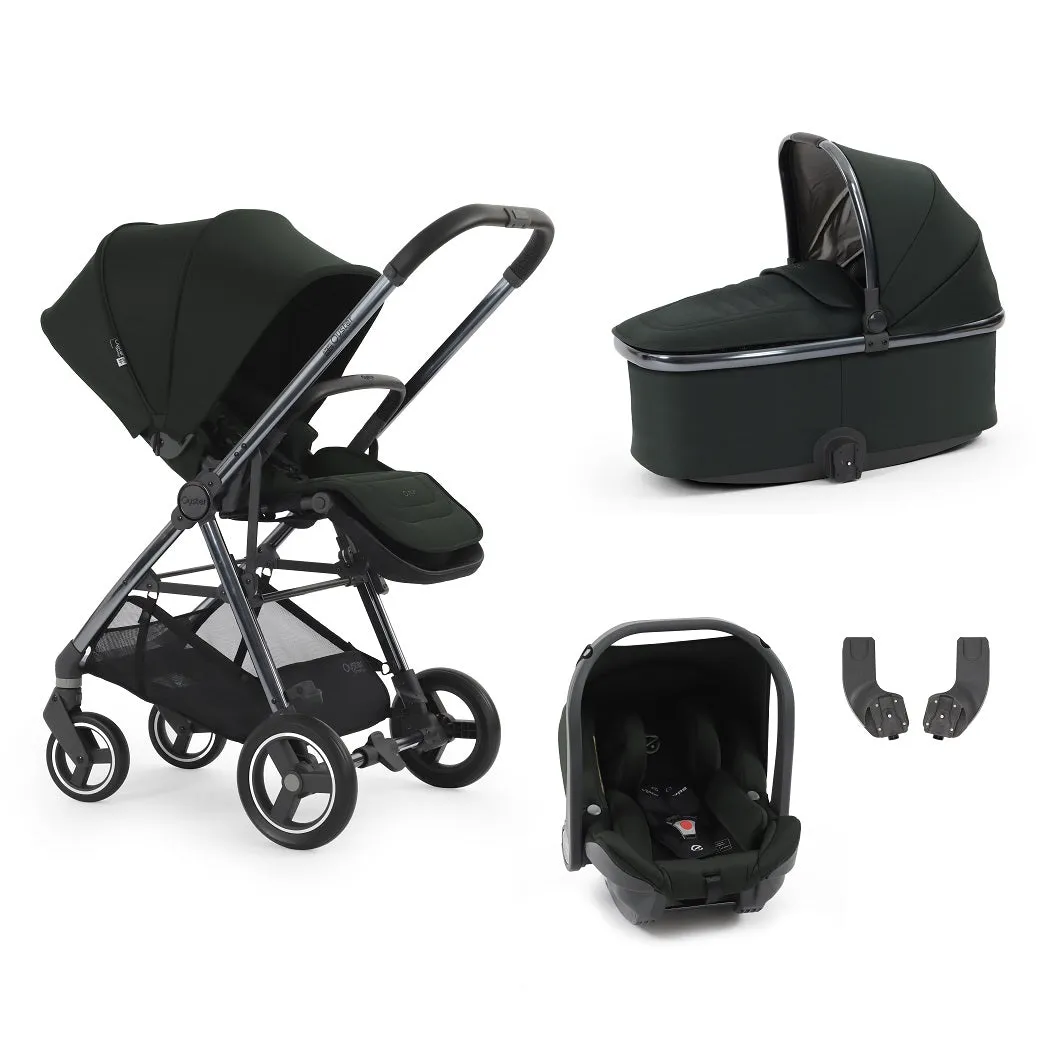 BabyStyle Oyster Gravity  Reise-System in Schwarz-Olive - 4-teilig