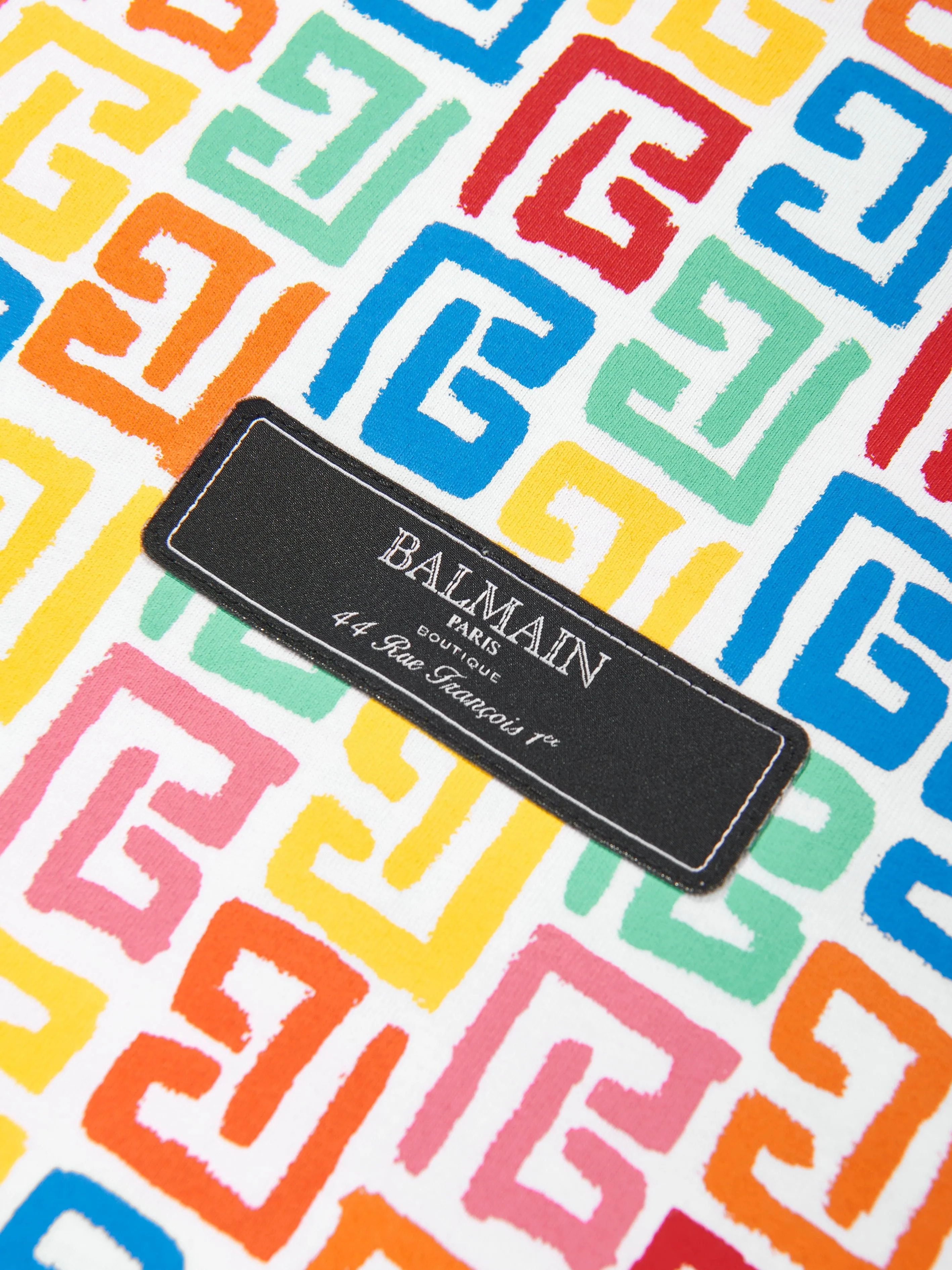 Balmain Mädchen Monogram Jersey-Kleid in Mehrfarbig