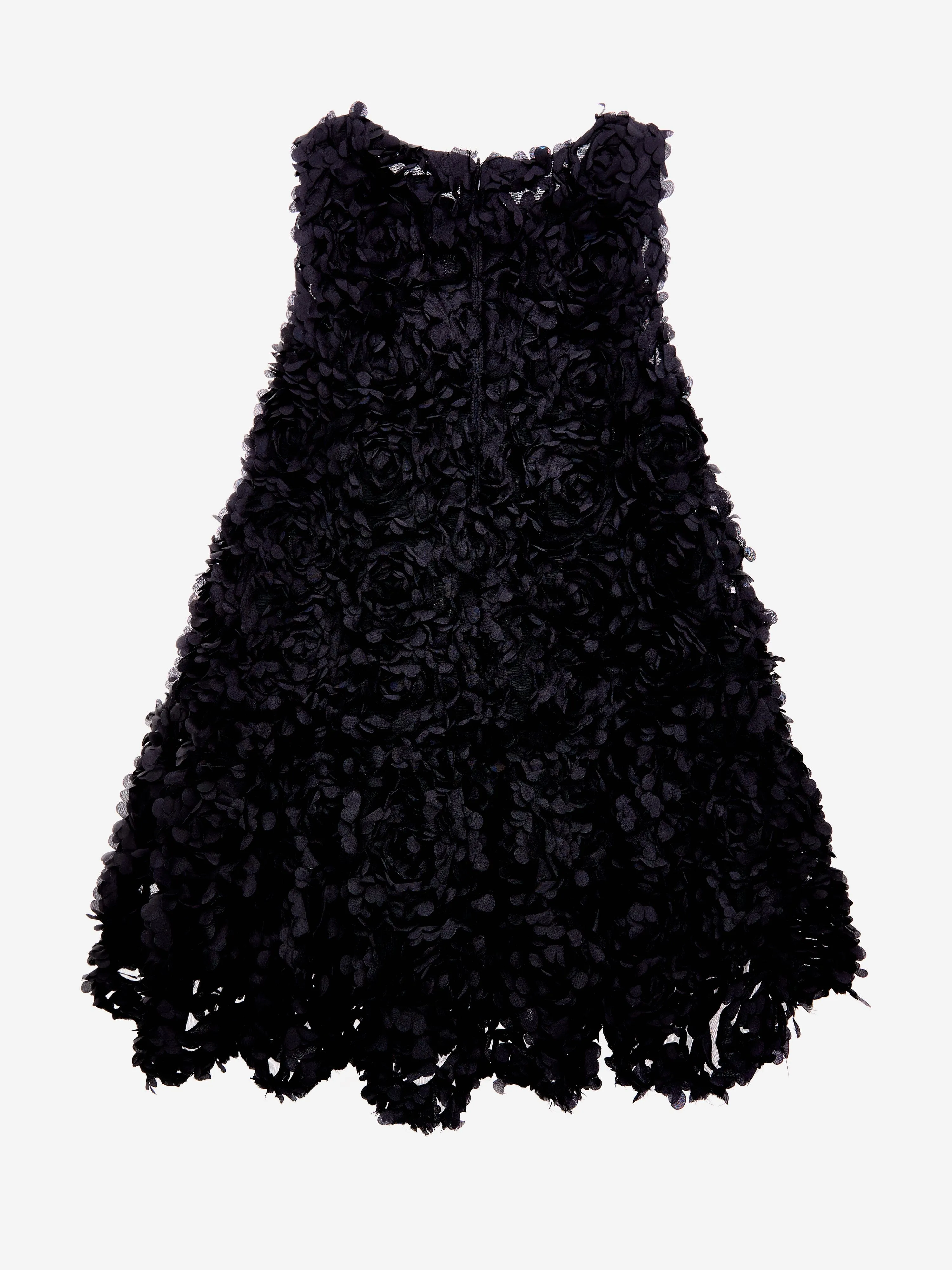 BCBG Girls Tüll-Rosenkleid in Schwarz