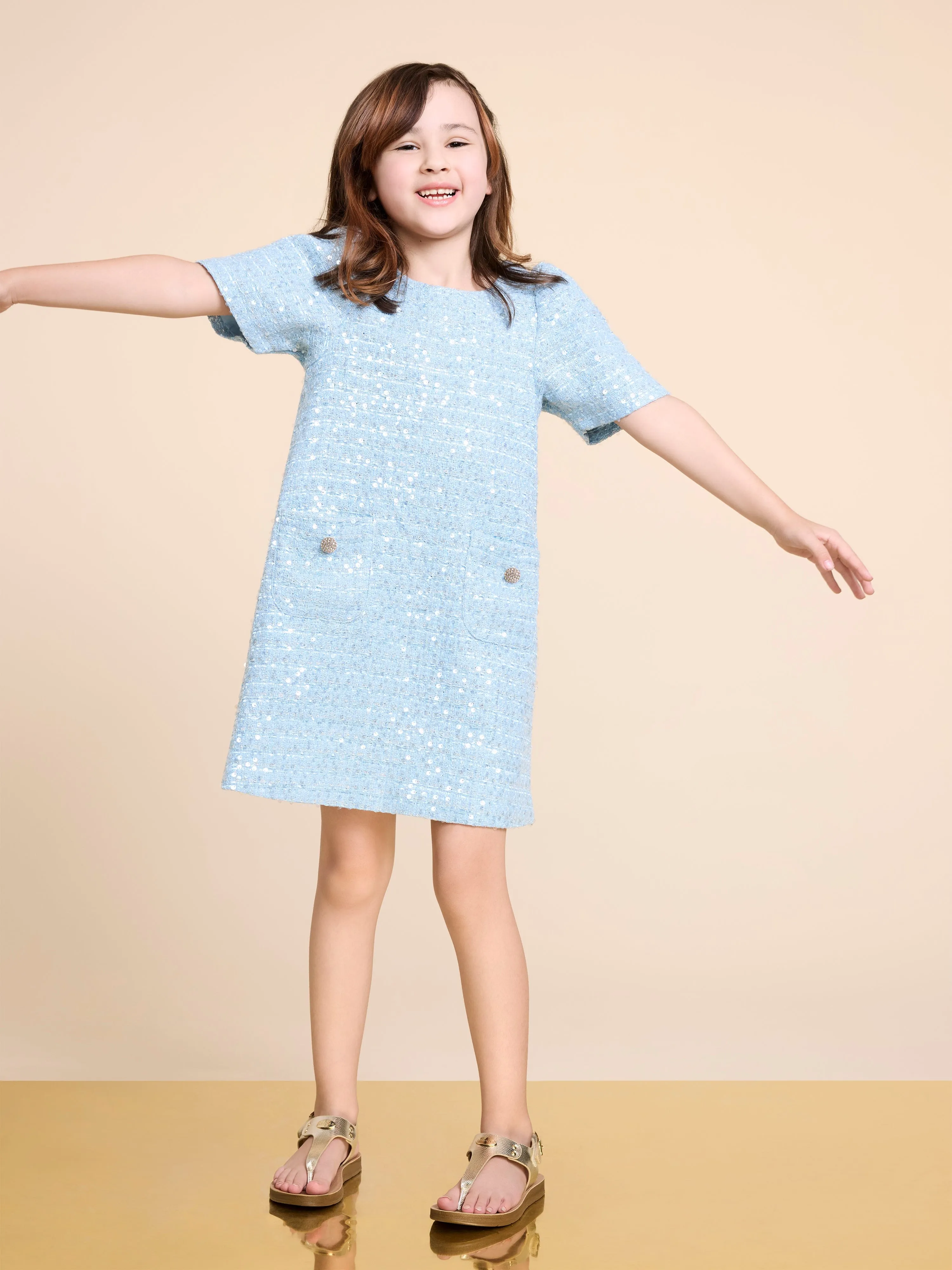 BCBG Girls Tweedkleid in Blau