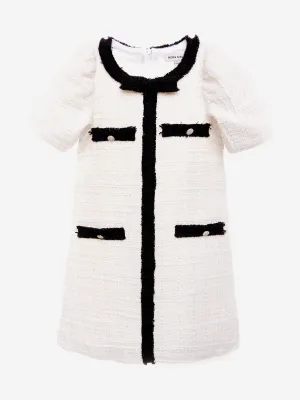 BCBG Girls Tweedkleid in Elfenbein