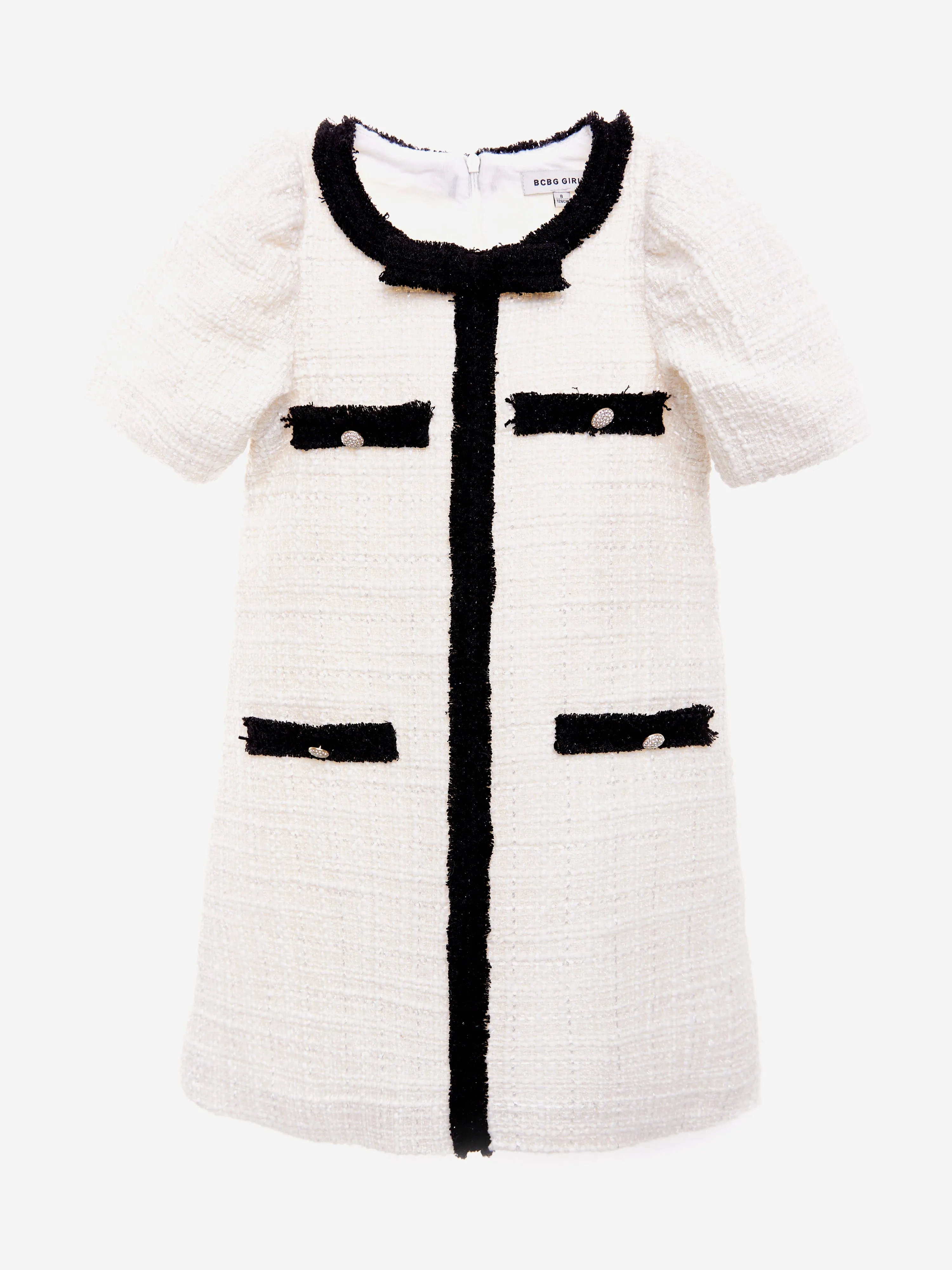 BCBG Girls Tweedkleid in Elfenbein