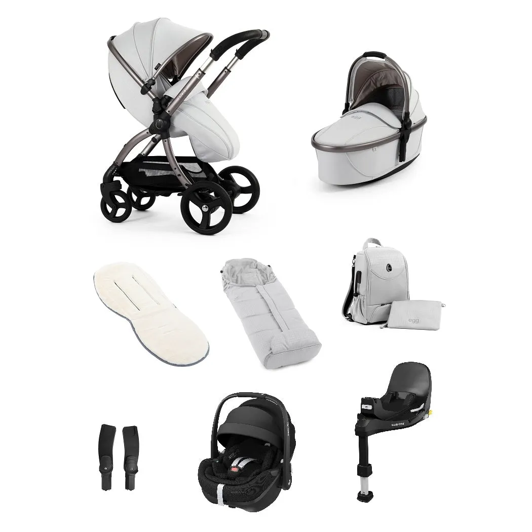 egg3 Hahnentritt Silber Special Edition - Luxus-Set mit Maxi-Cosi Pebble 360 Pro²