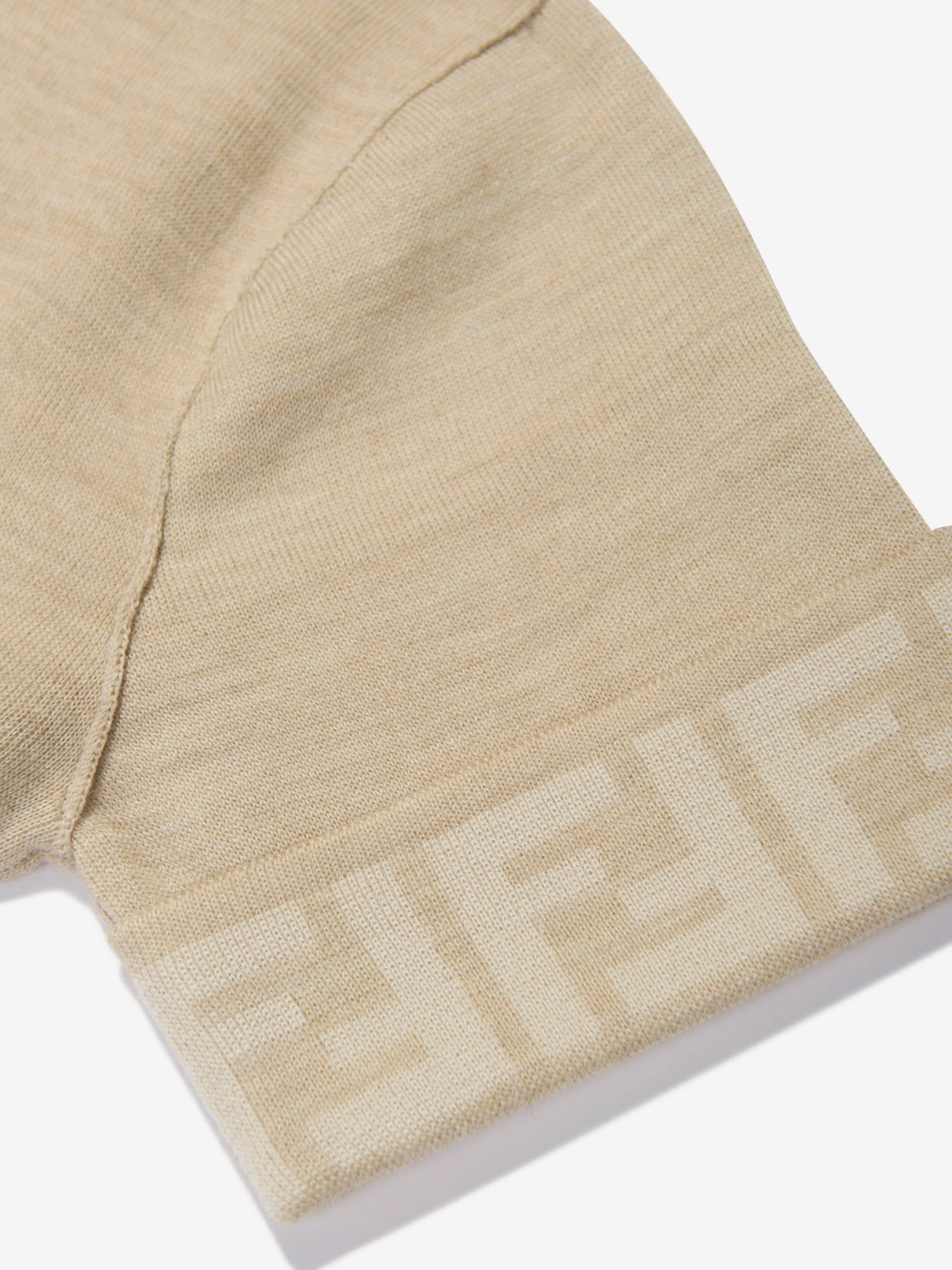 Fendi Girls Strickkleid mit FF-Logo in Braun