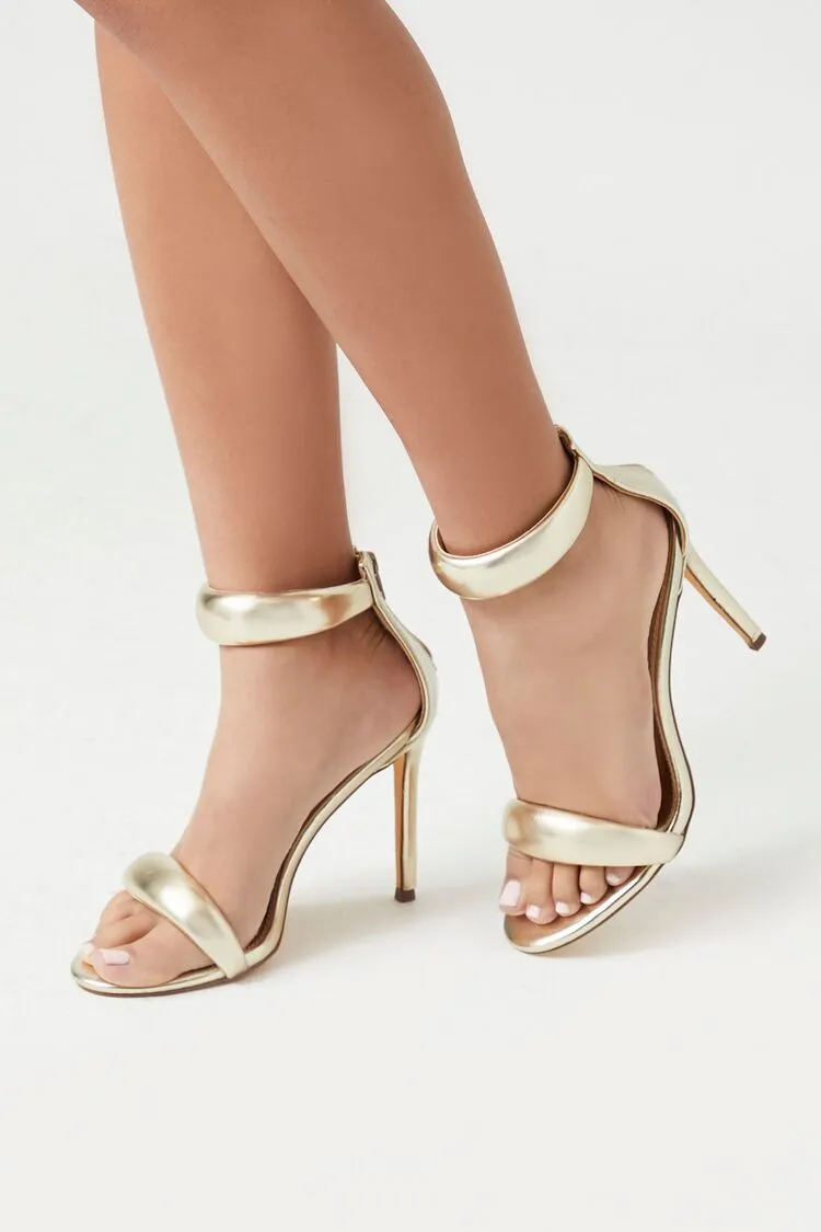 Forever 21 Damen Metallisch Kunstleder/Lederimitat Stiletto Absätze Gold Forever 21