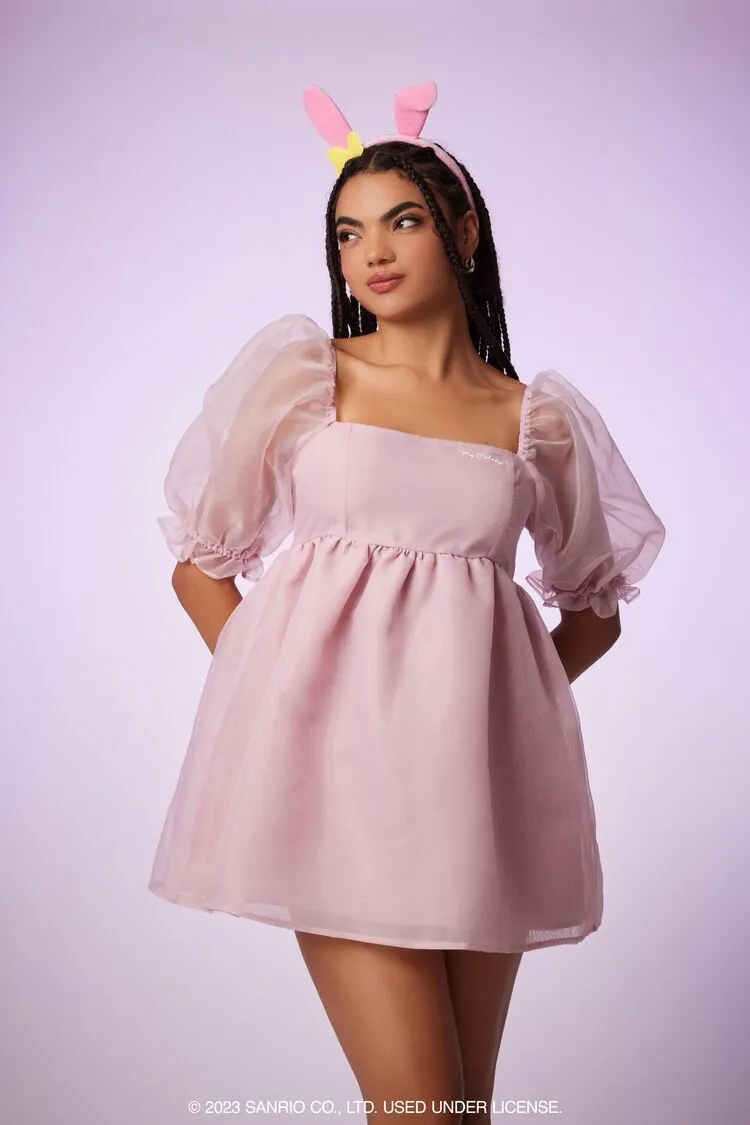 Forever 21 Damen My Melody Kleid & Haarband Set Rosa/Mehrfarbig Forever 21
