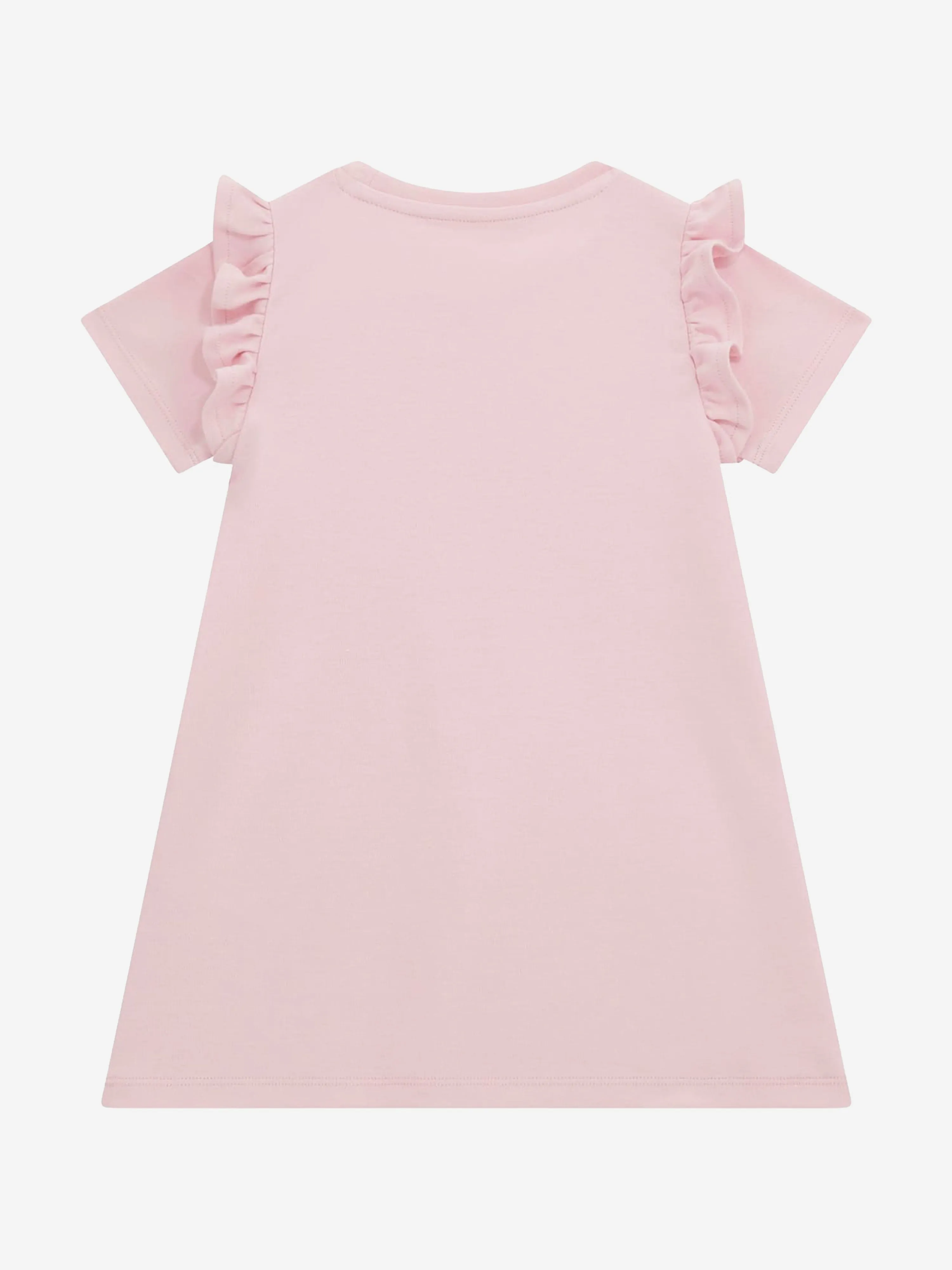 Mädchen Druckkleid mit Tasche in Rosa