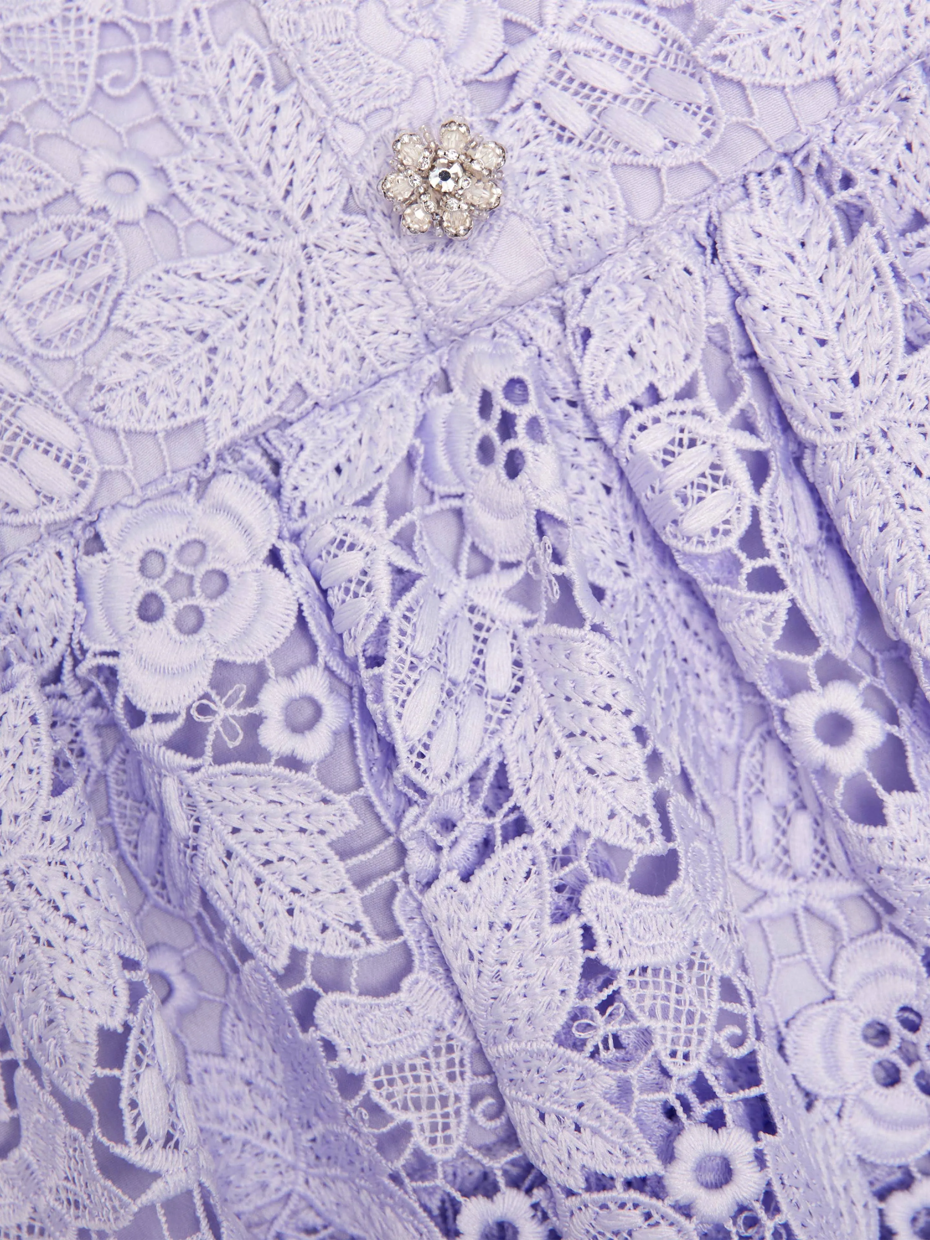 Mädchen Schmetterlings-Spitzenkleid in Lila