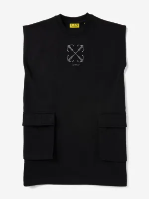 Mädchen Cargo-Kleid in Schwarz