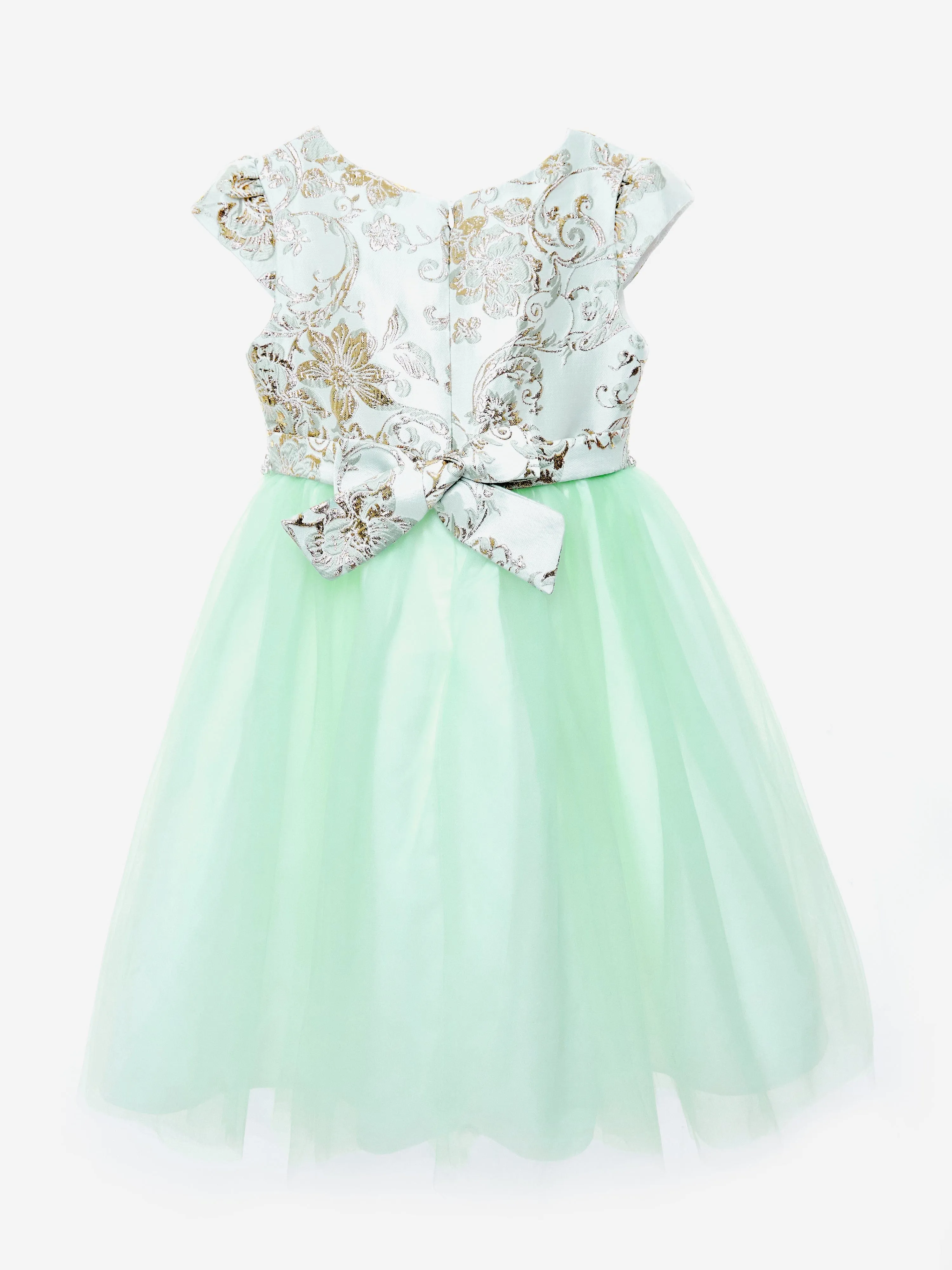 Mädchen Kristall-Kaskaden-Kleid in Grün