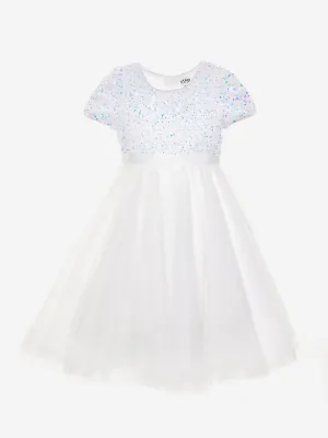 Mädchen Diamant Funkelndes Kleid in Blau