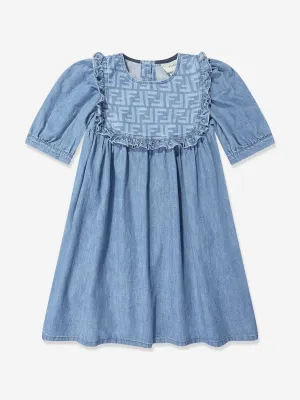 Mädchen FF Leichtes Denimkleid in Blau