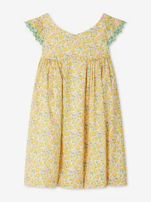 Mädchen Blumen Emina Kleid in Gelb
