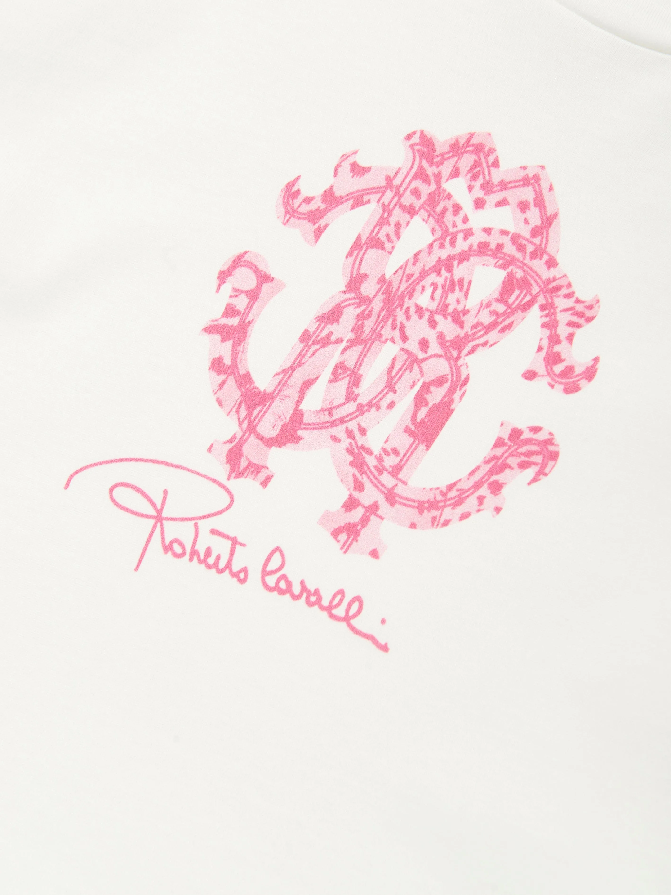 Mädchen Blumen-Logo-Kleid in Weiß