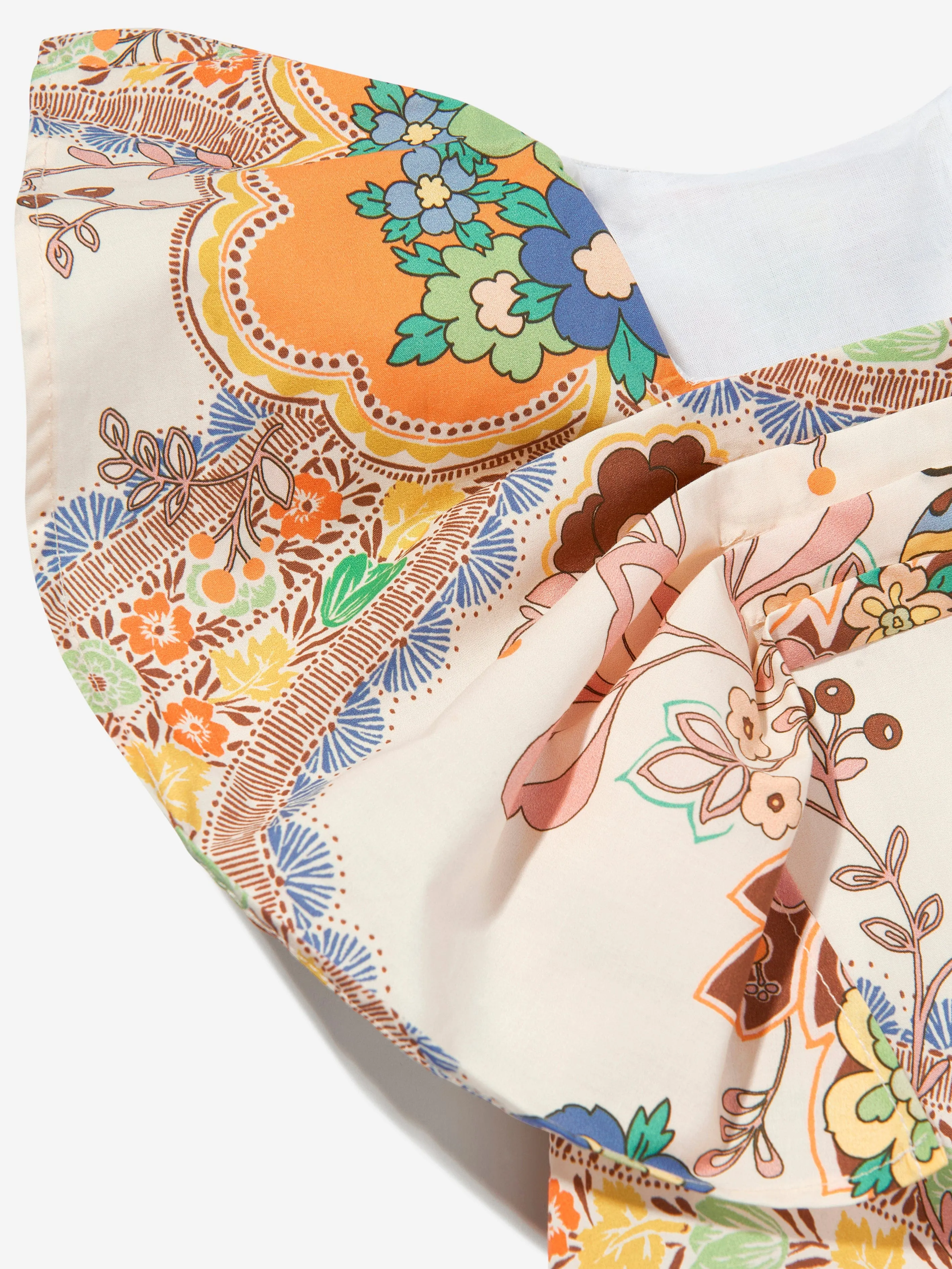 Mädchen Blumenprint Kleid in Elfenbein