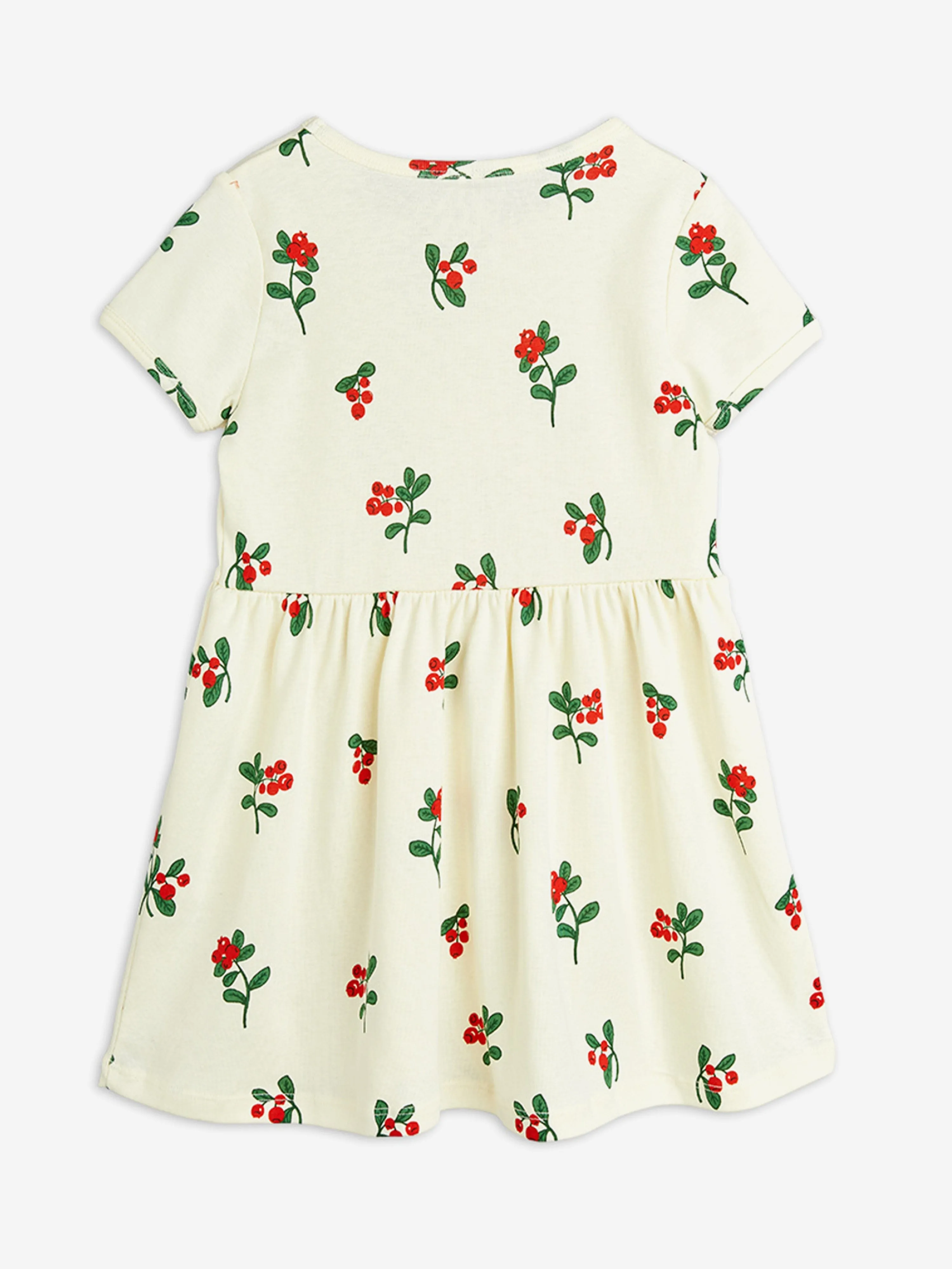 Mädchen Preiselbeeren AOP Kleid in Elfenbein