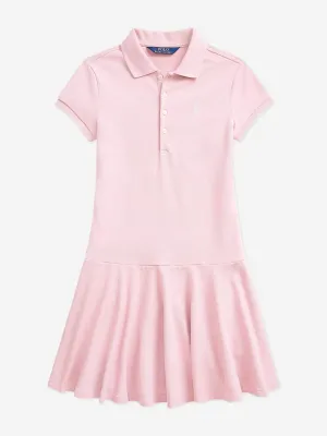 Mädchen Logo Polo Kleid in Rosa