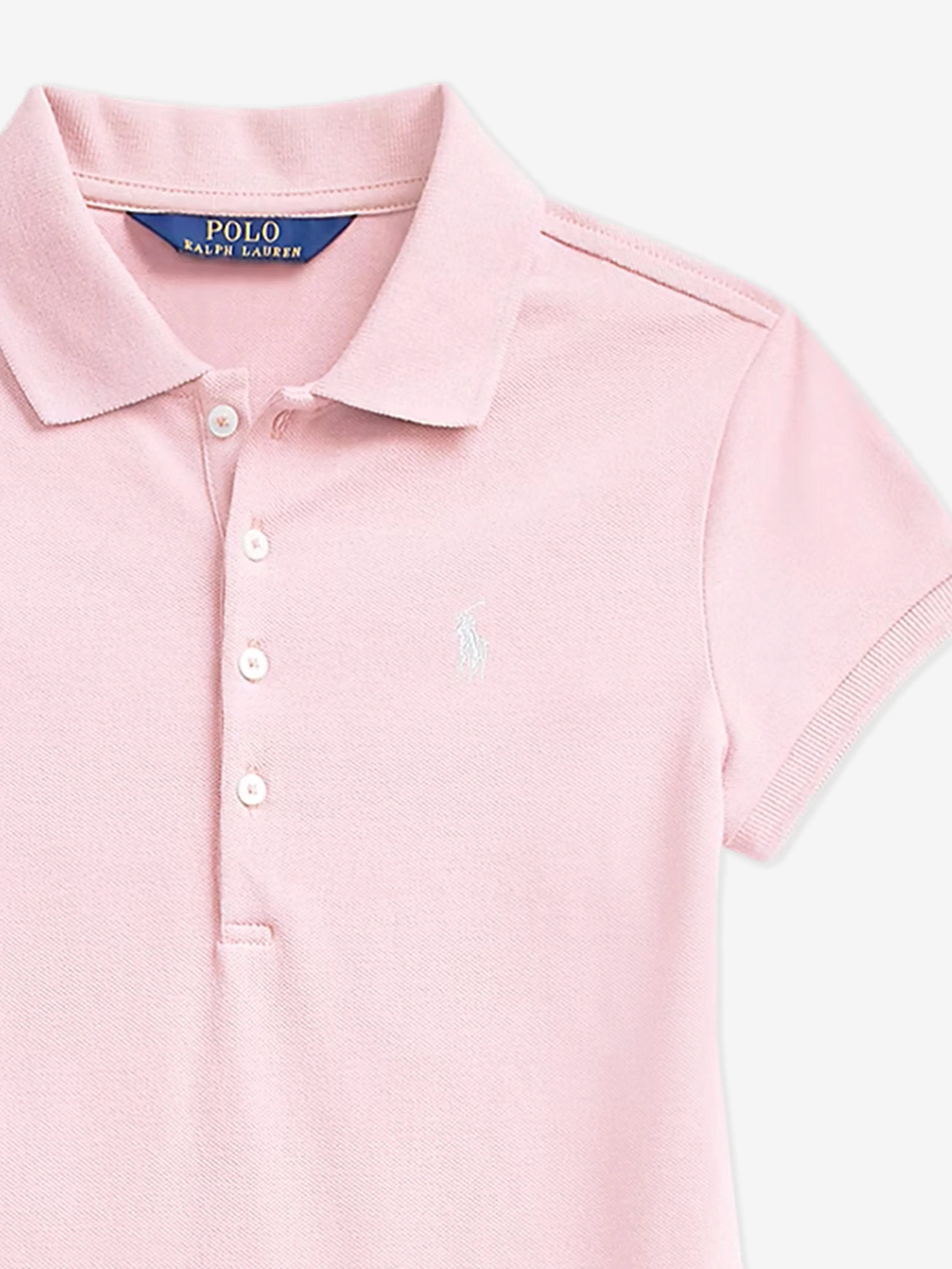 Mädchen Logo Polo Kleid in Rosa