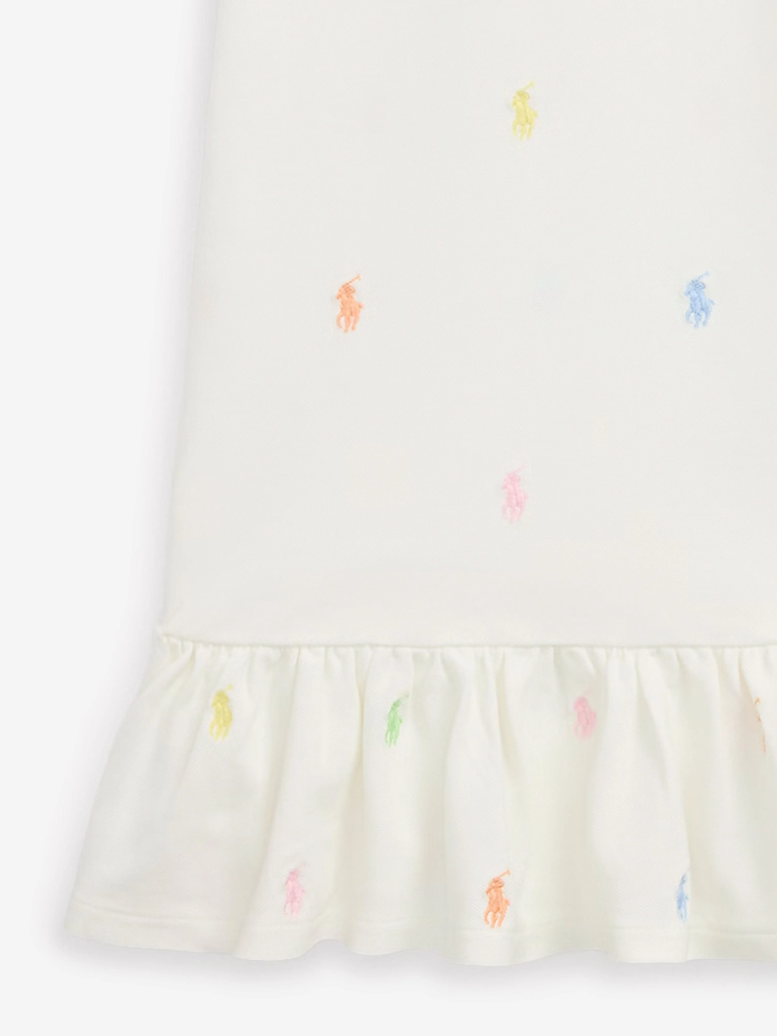 Mädchen Logo Polo Kleid in Weiß