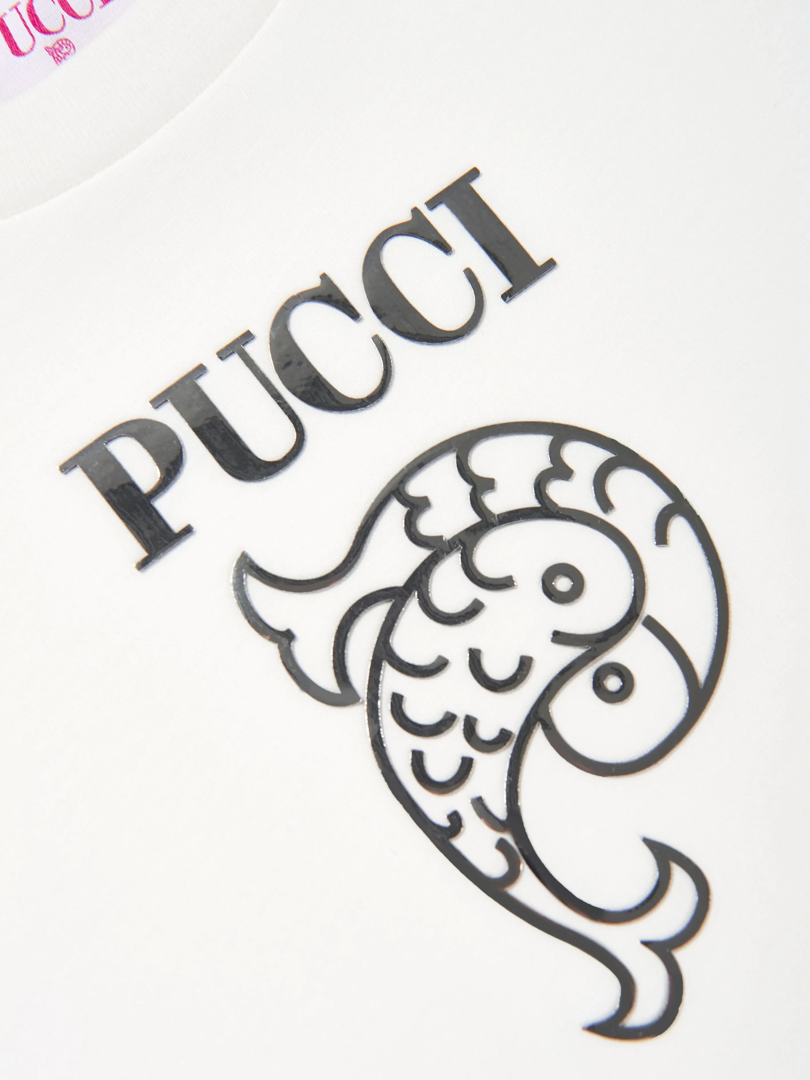 Mädchen Logo Rüschen Jerseykleid in Elfenbein