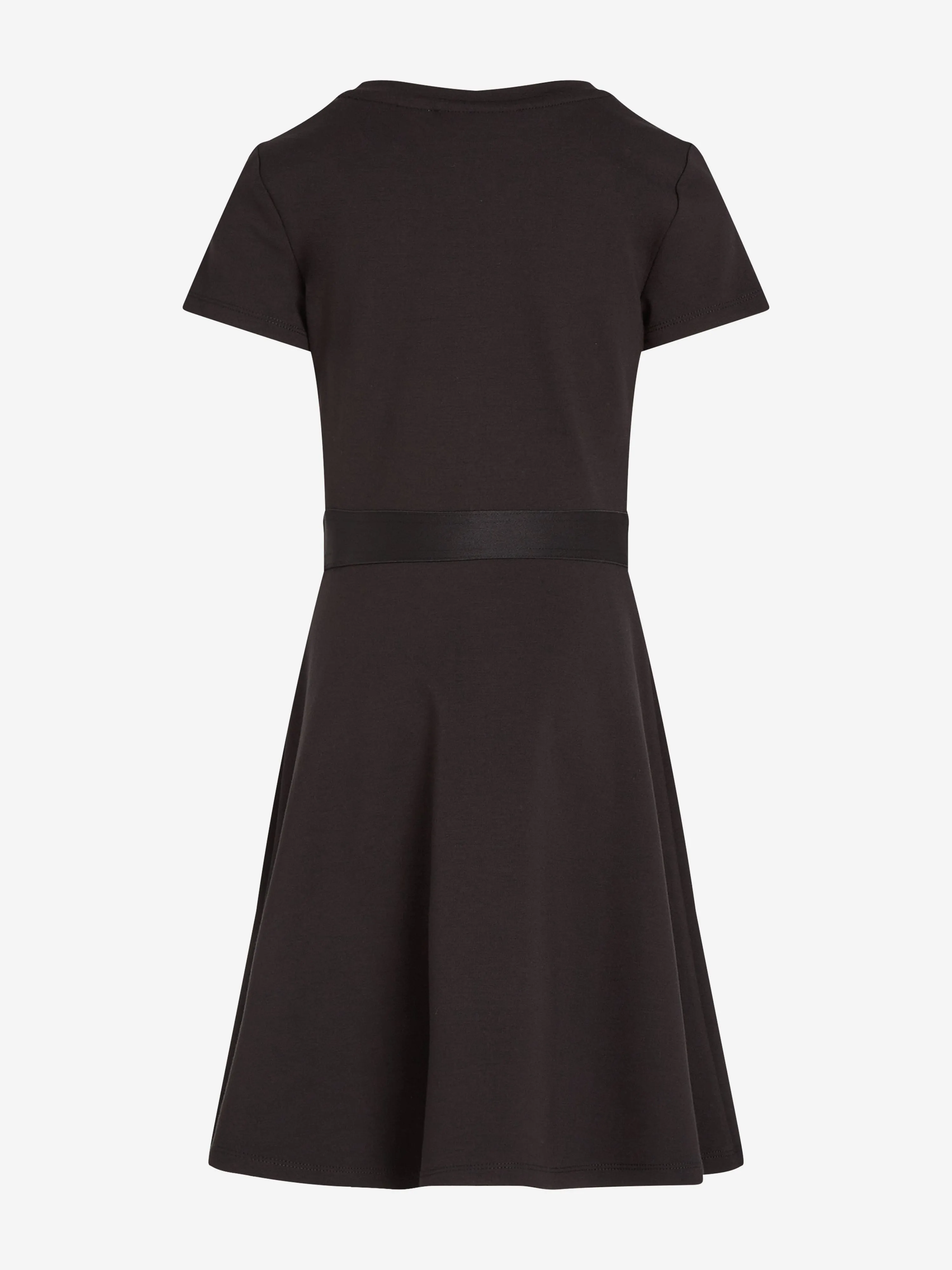 Mädchen Logo Band Punto Kleid in Schwarz