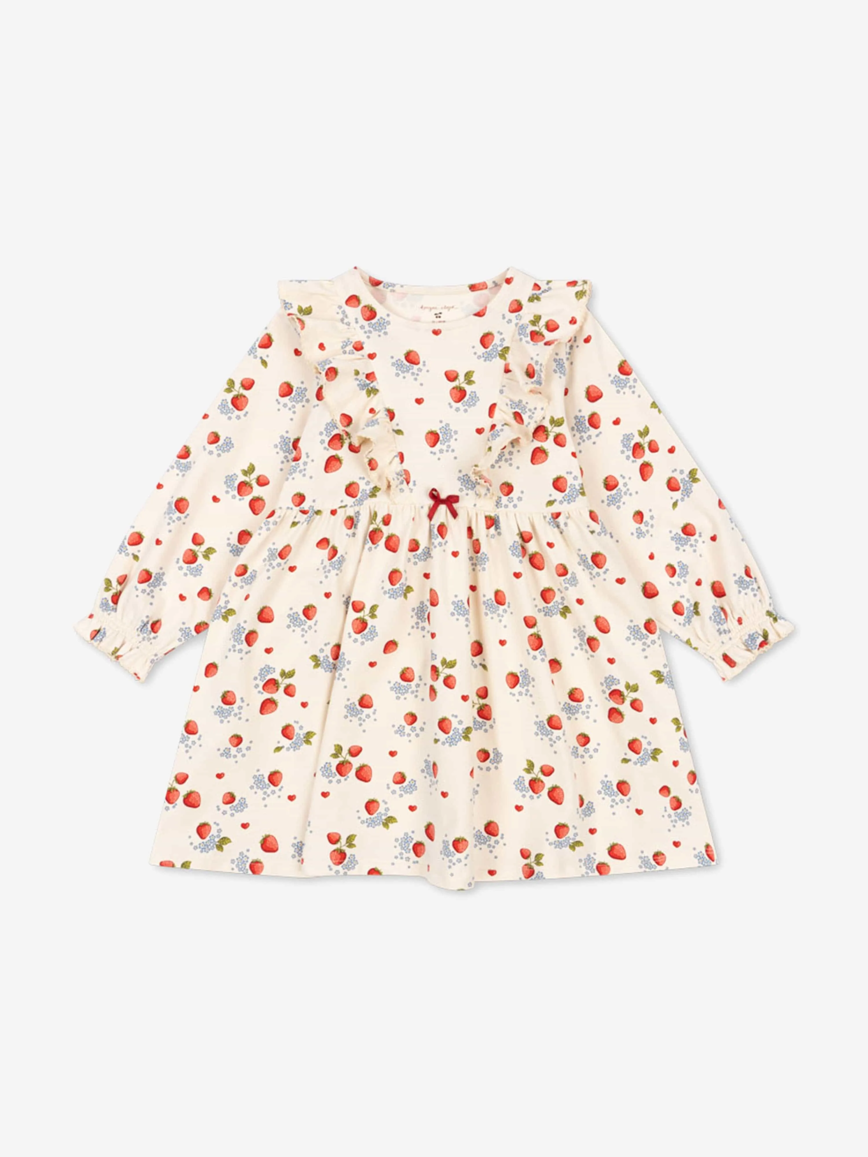 Mädchen Marmelade Basic Rüschenkleid in Elfenbein