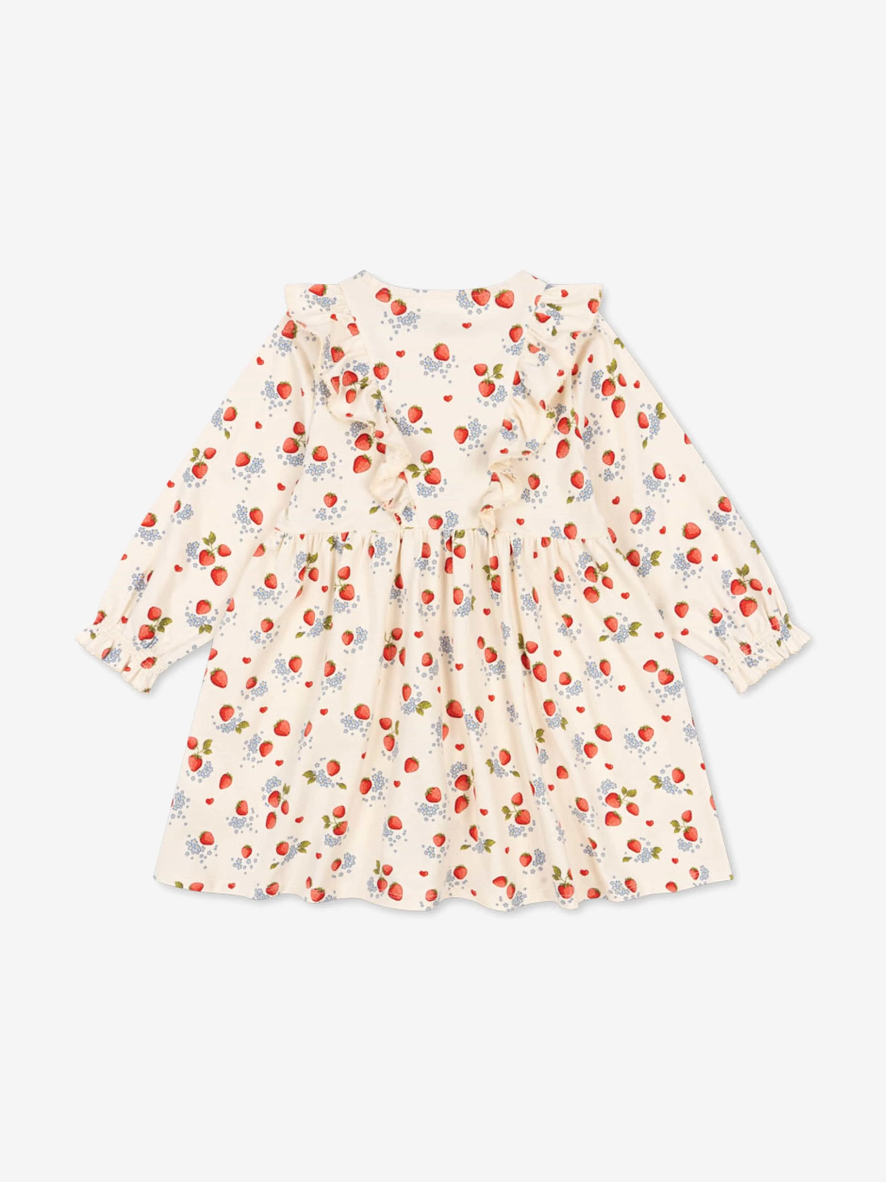 Mädchen Marmelade Basic Rüschenkleid in Elfenbein