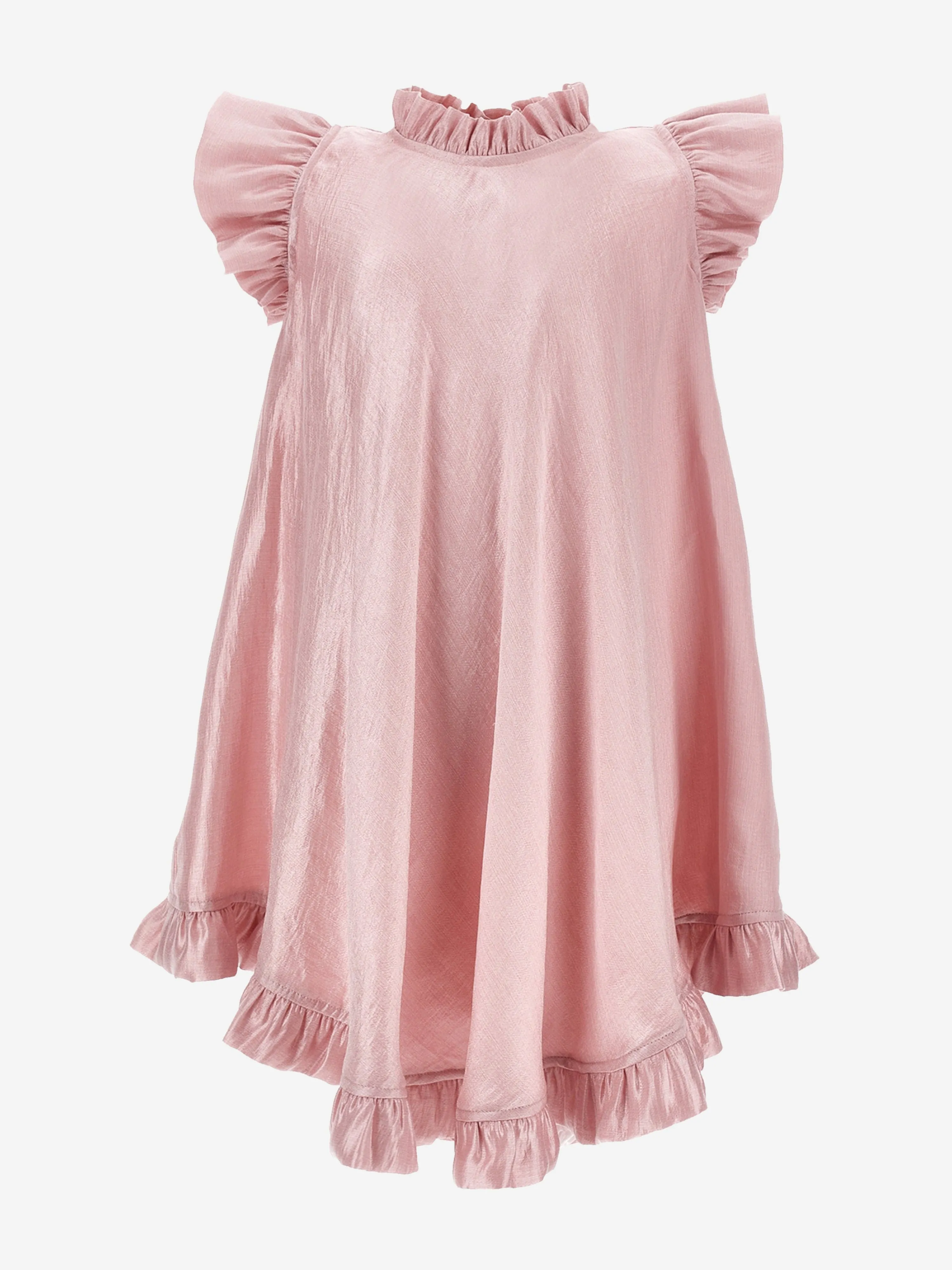 Mädchen Anlasskleid mit Gürtel in Rosa