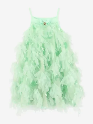 Mädchen Palma 3D Tüll und Pailletten Kleid in Grün