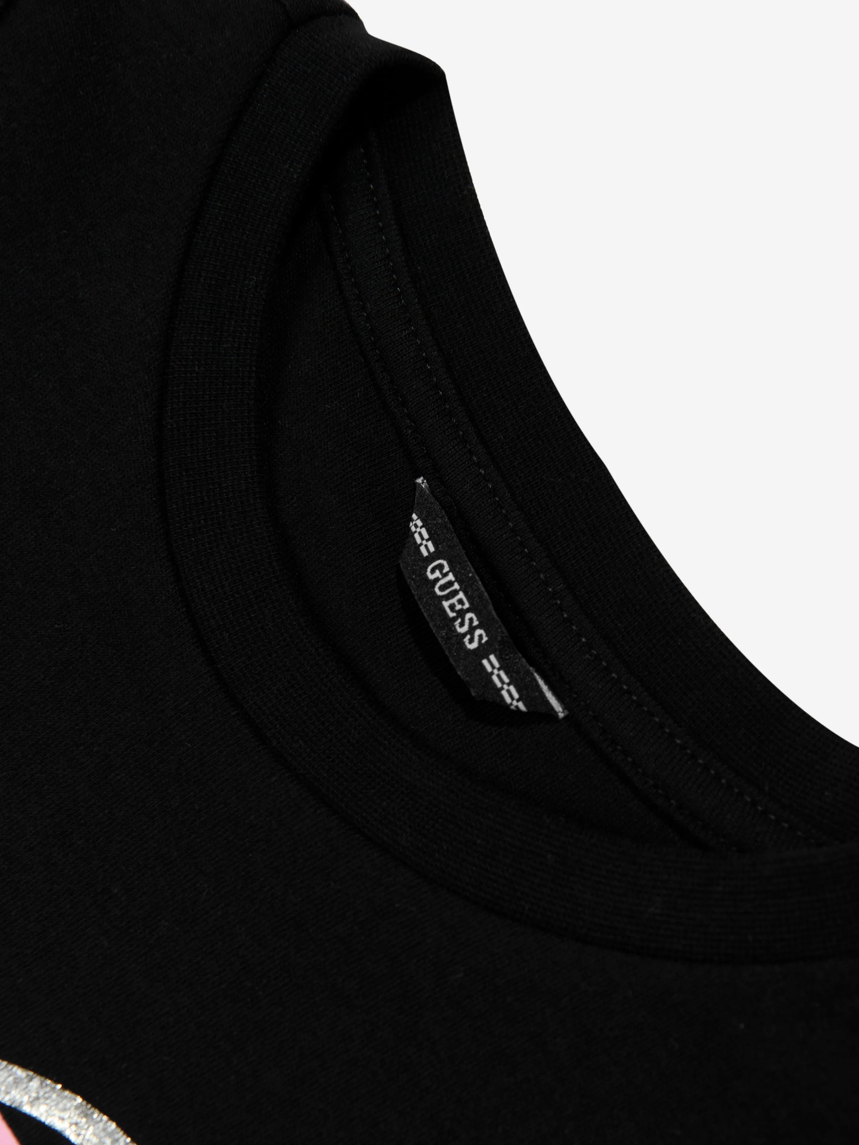 Mädchen ärmelloses Logo-Kleid in Schwarz