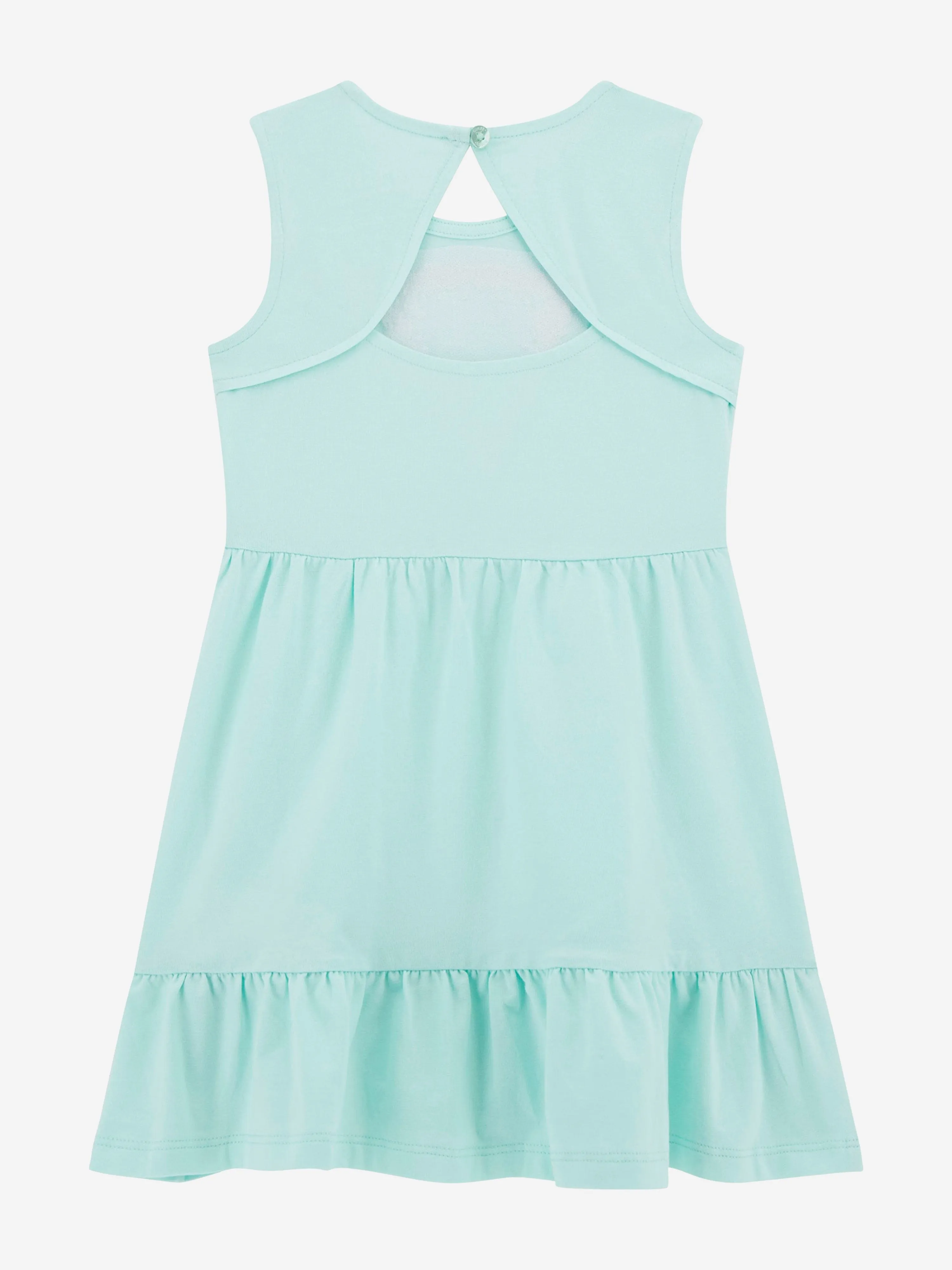 Mädchen ärmelloses Logo-Kleid in Grün