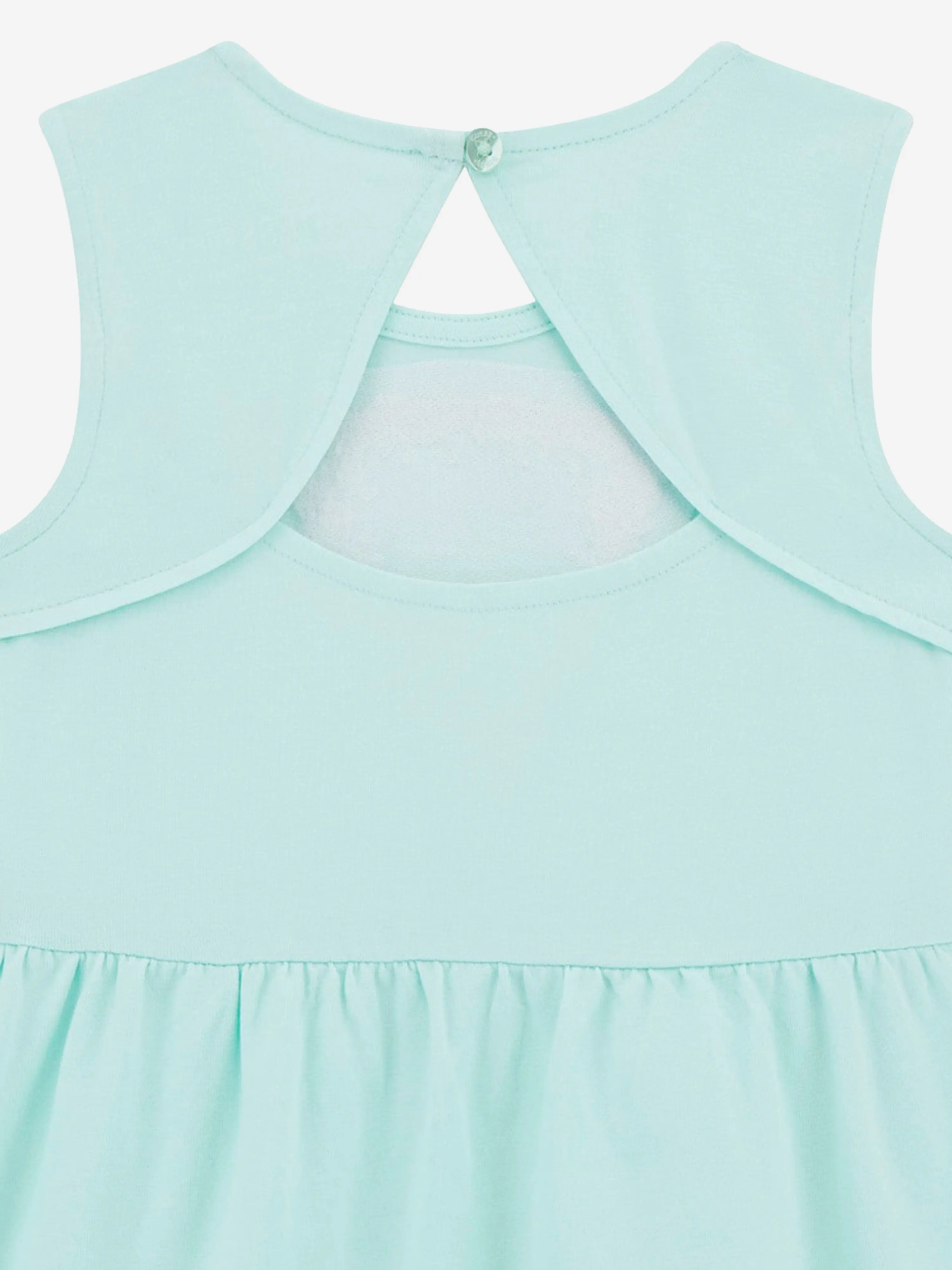 Mädchen ärmelloses Logo-Kleid in Grün