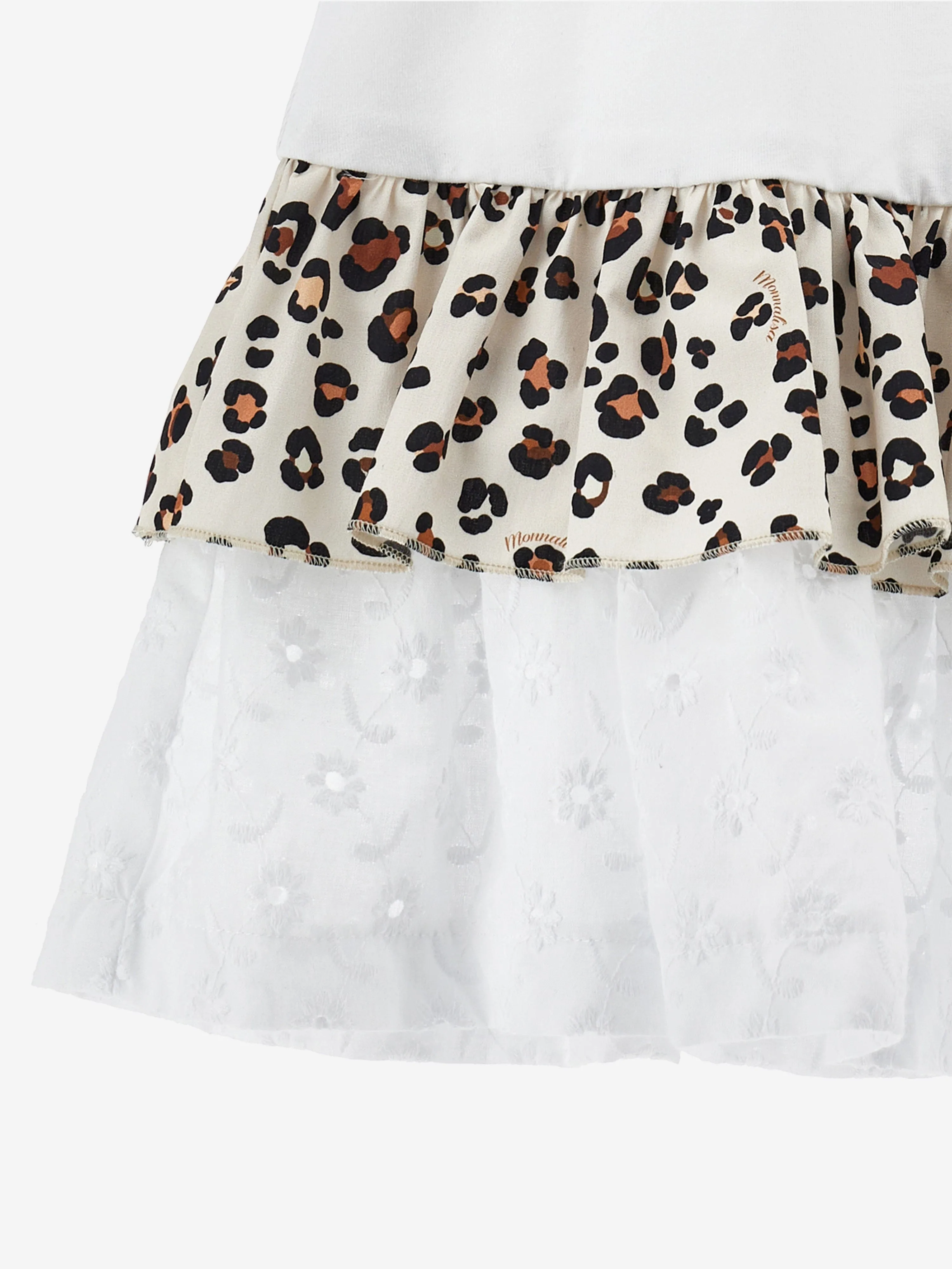 Mädchen Rüschenkleid in Weiß